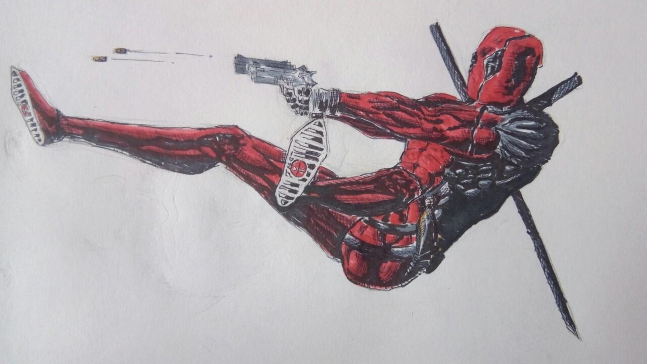 My drawing of deadpool;hope you will like it! comicbookart