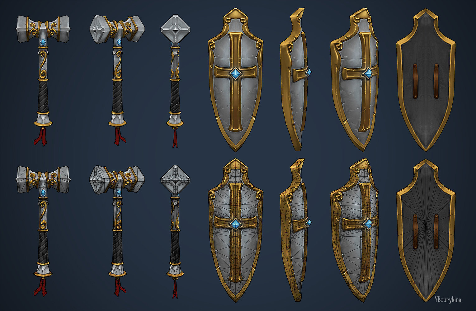 Hey Blizz I would love some good Paladin Shields, Art by Yekaterina
