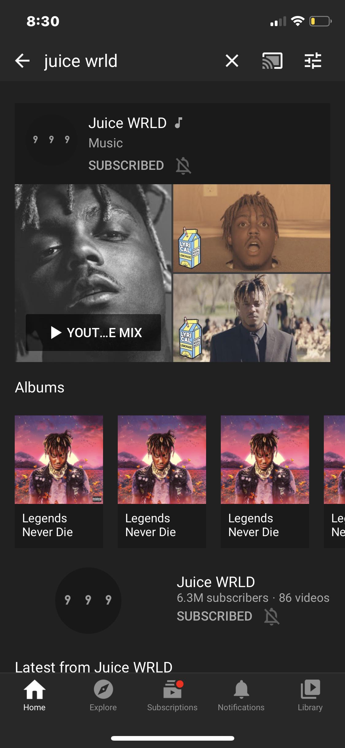 Juice Wrld page broken he made 4 Legends Never Die albums 😂😂😂 r/JuiceWRLD