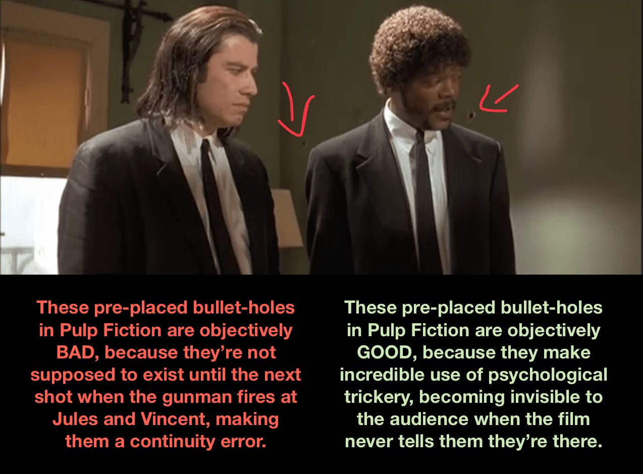 If you think Pulp Fiction is [GREAT / BAD], good luck calling other films [BAD / GREAT] r