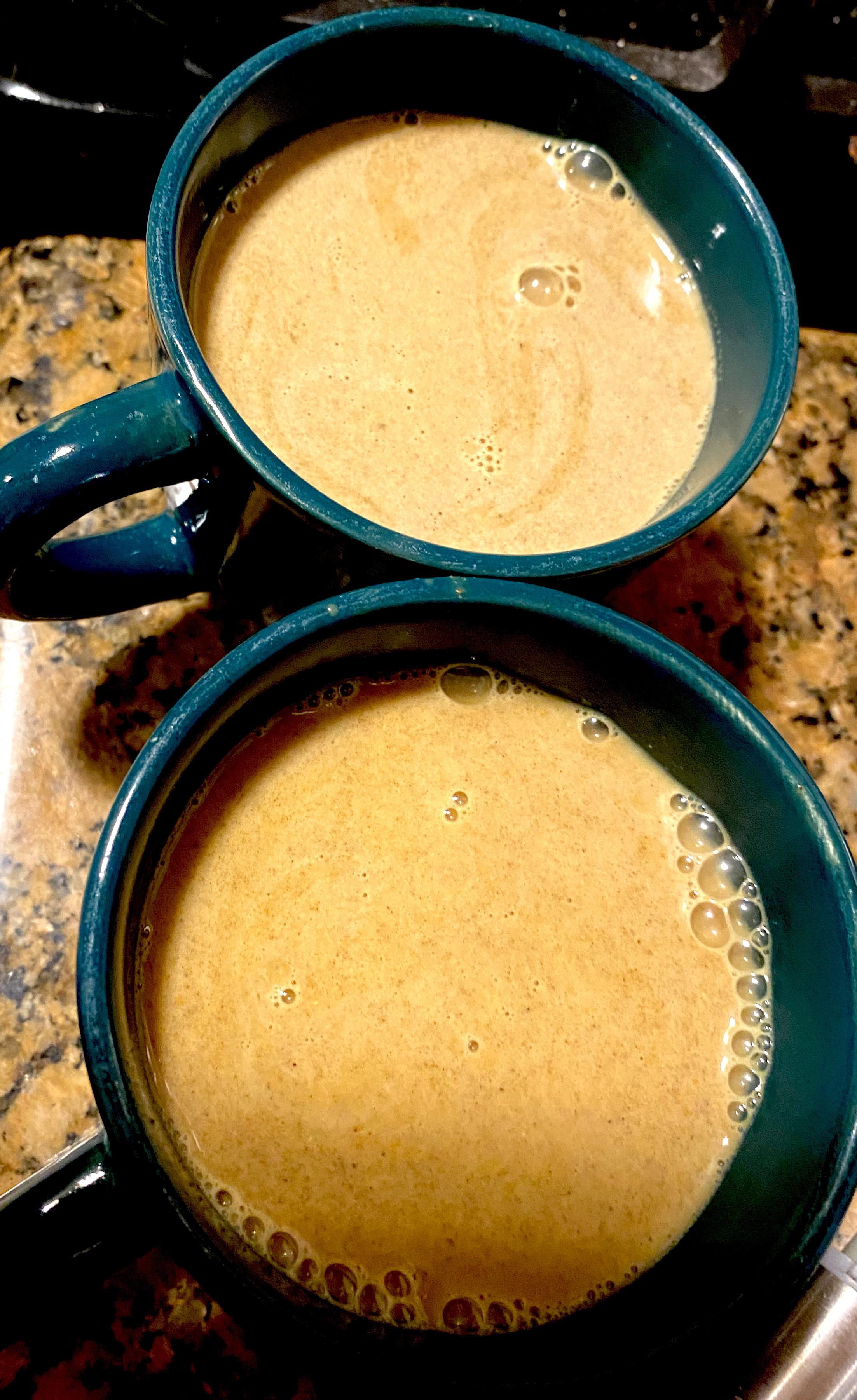 Golden milk using almond milk is amazing! About 4060 calories for a