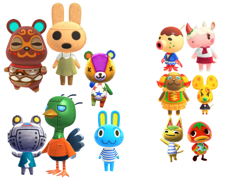 Concept island full of "synthetic" villagers (+all the food ones to