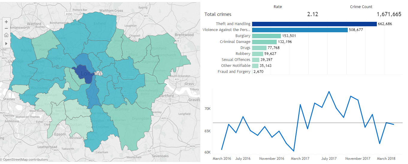 crime rate in London r/MapPorn