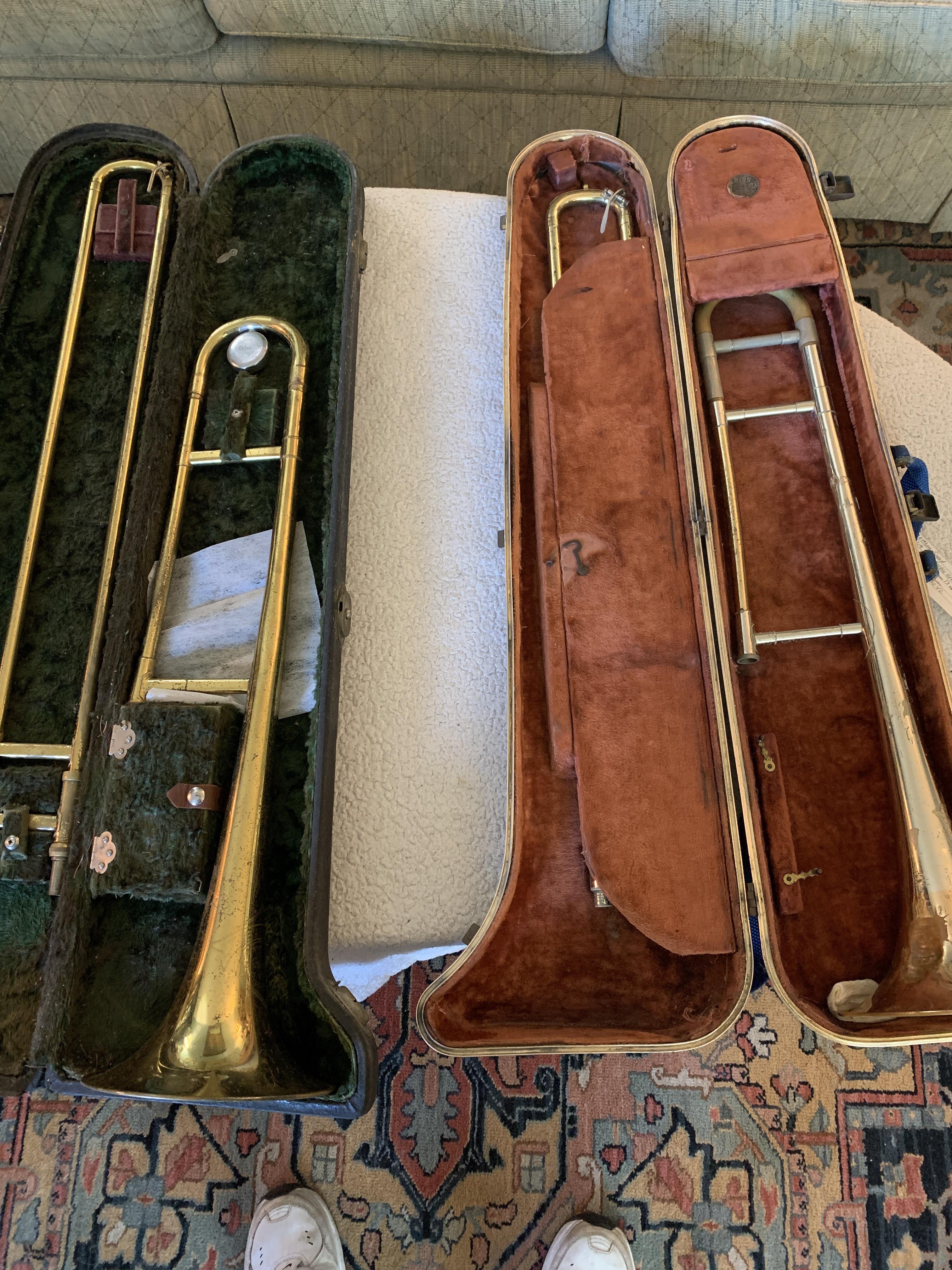 Olds Trombones, S/N 47004 & 415037 r/Trombone