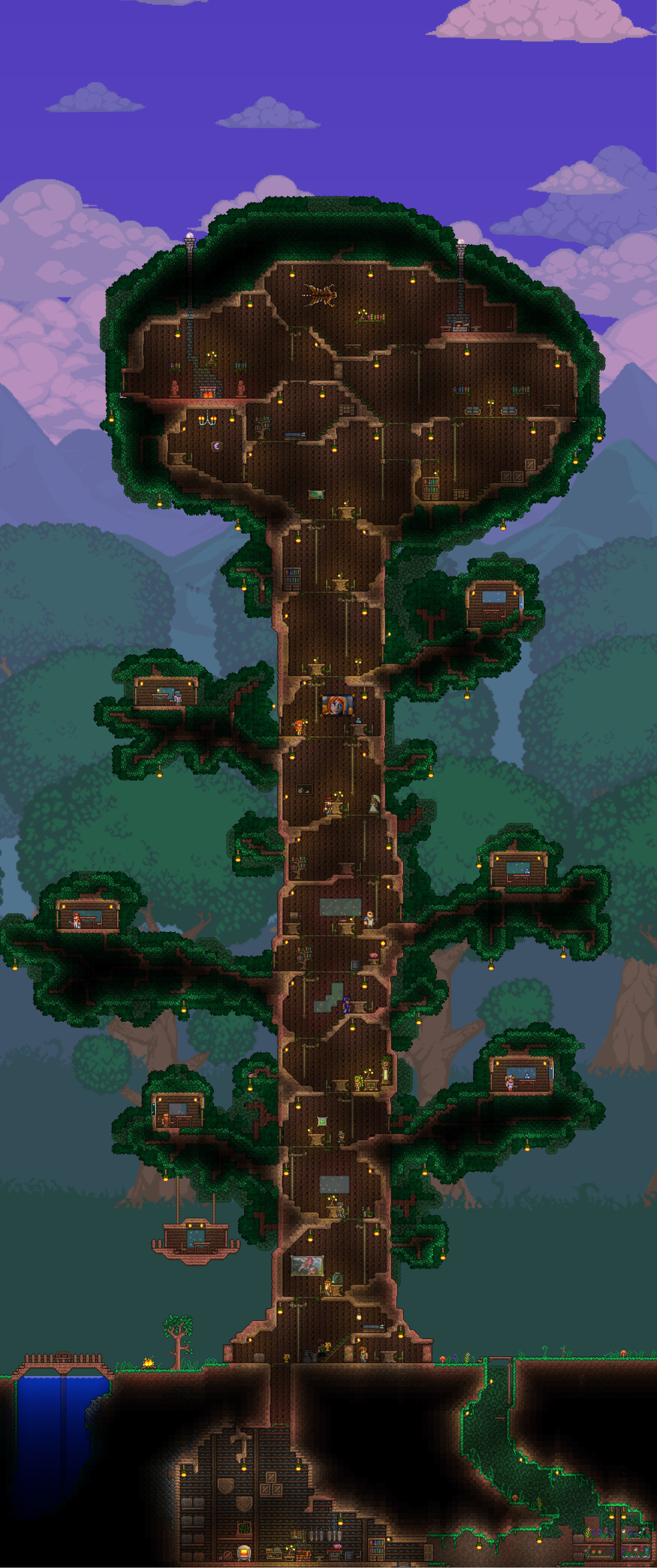 I made some more improvements to my tree house! I'm experimenting with