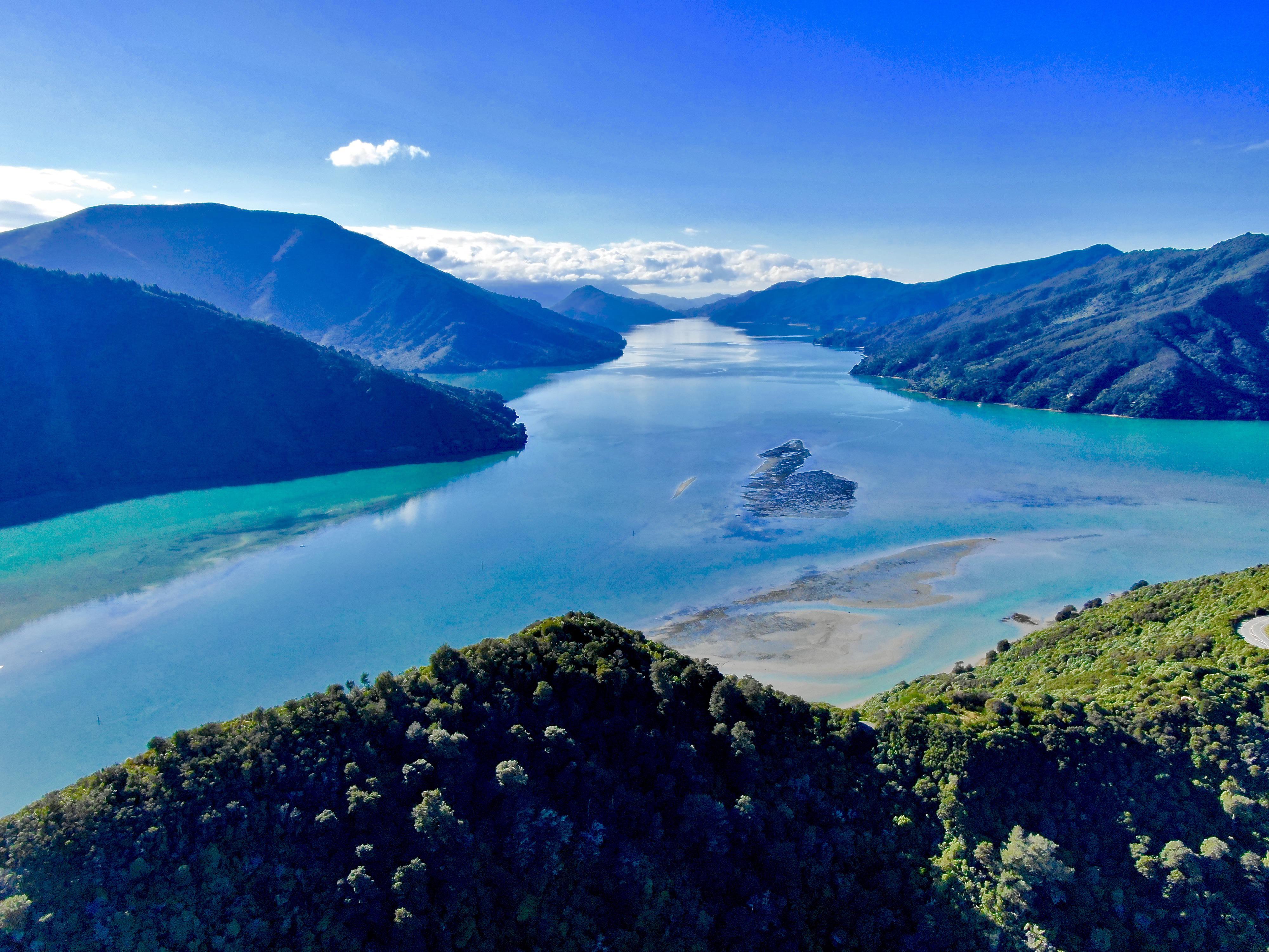 Queen Charlotte Sounds from Havelock NZ. r/drones