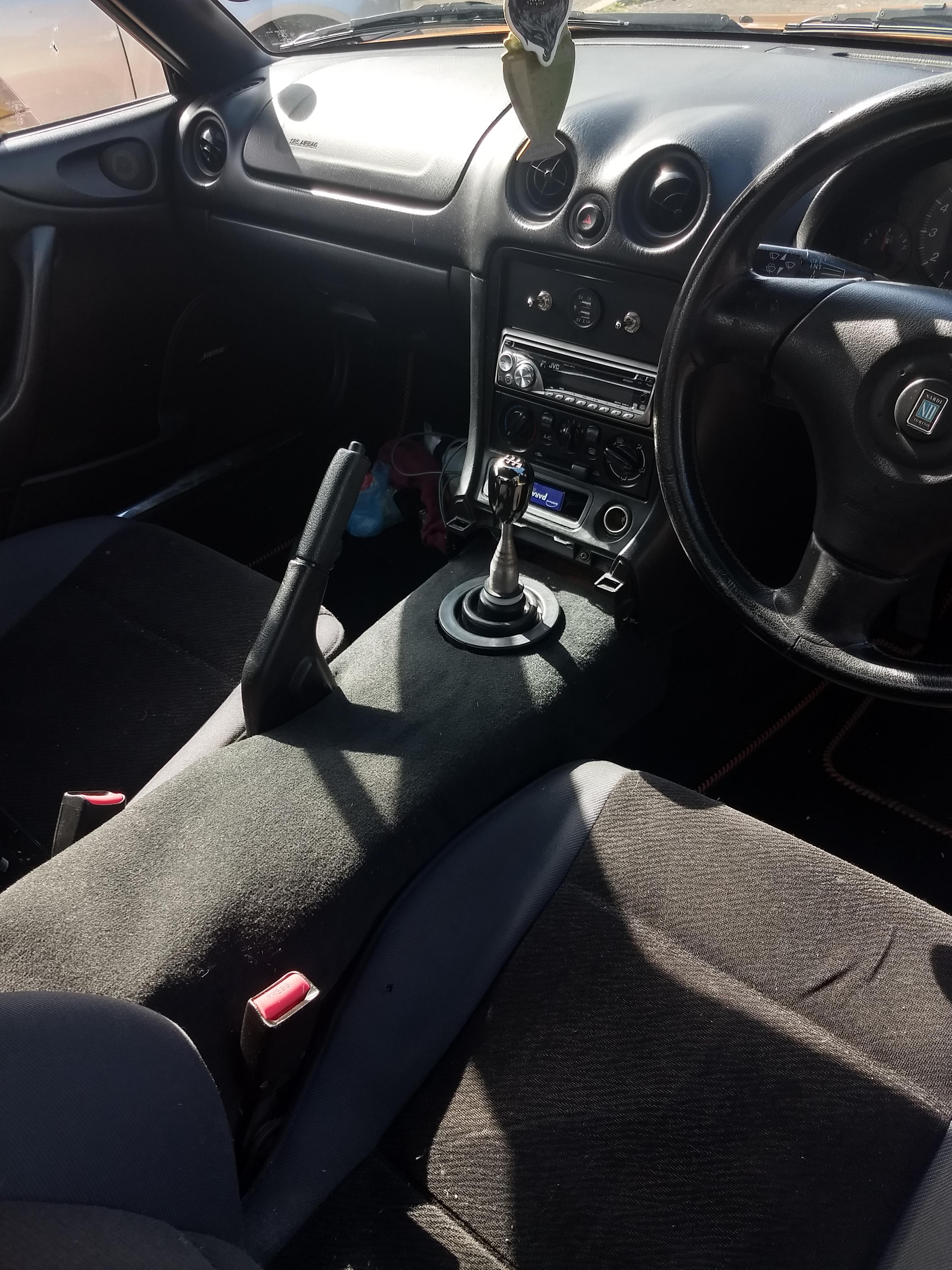 Centre console delete, finally done! Complete with DIY retro window