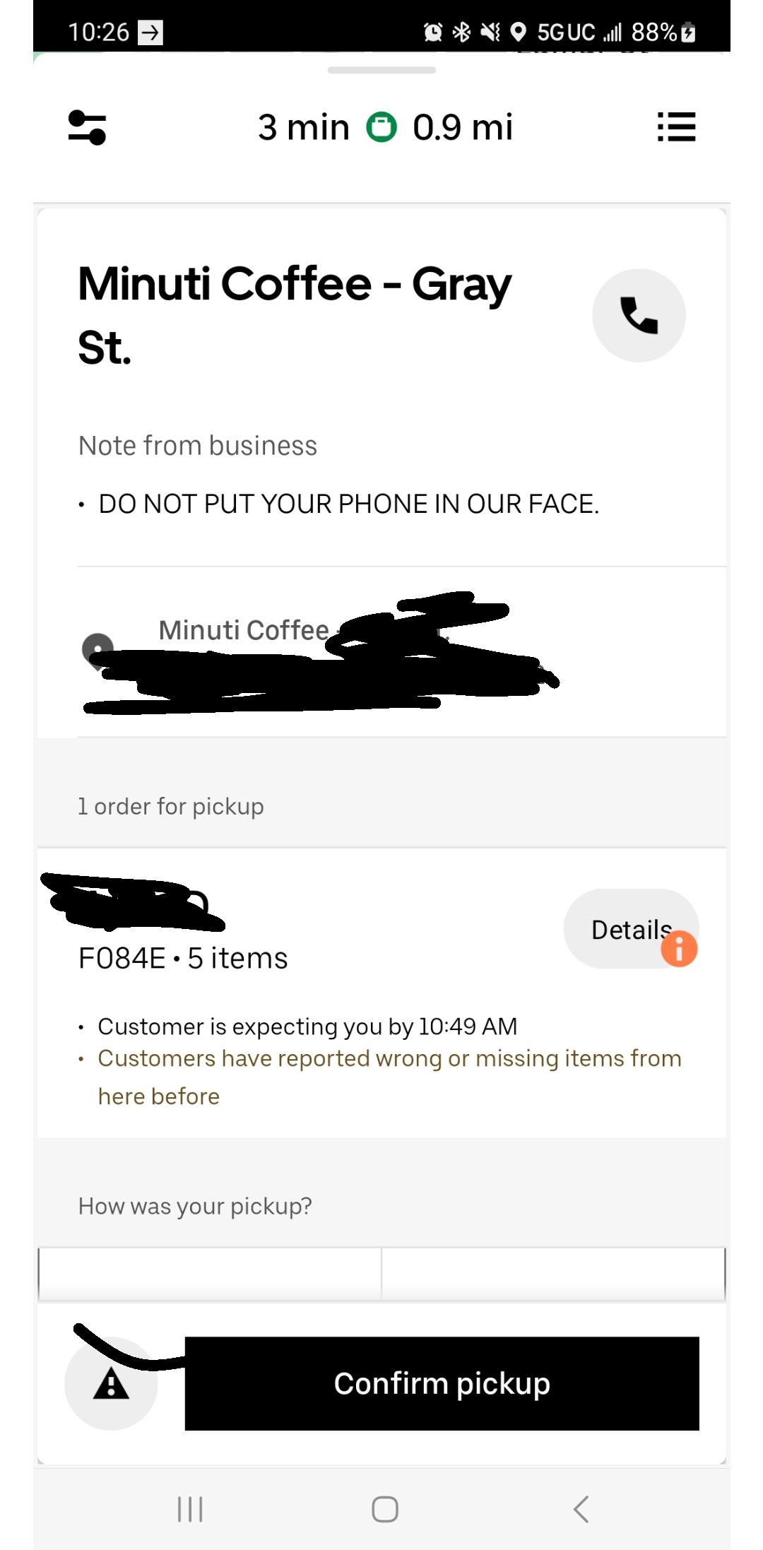 I decided to put my phone in my face while I asked the name r/UberEATS