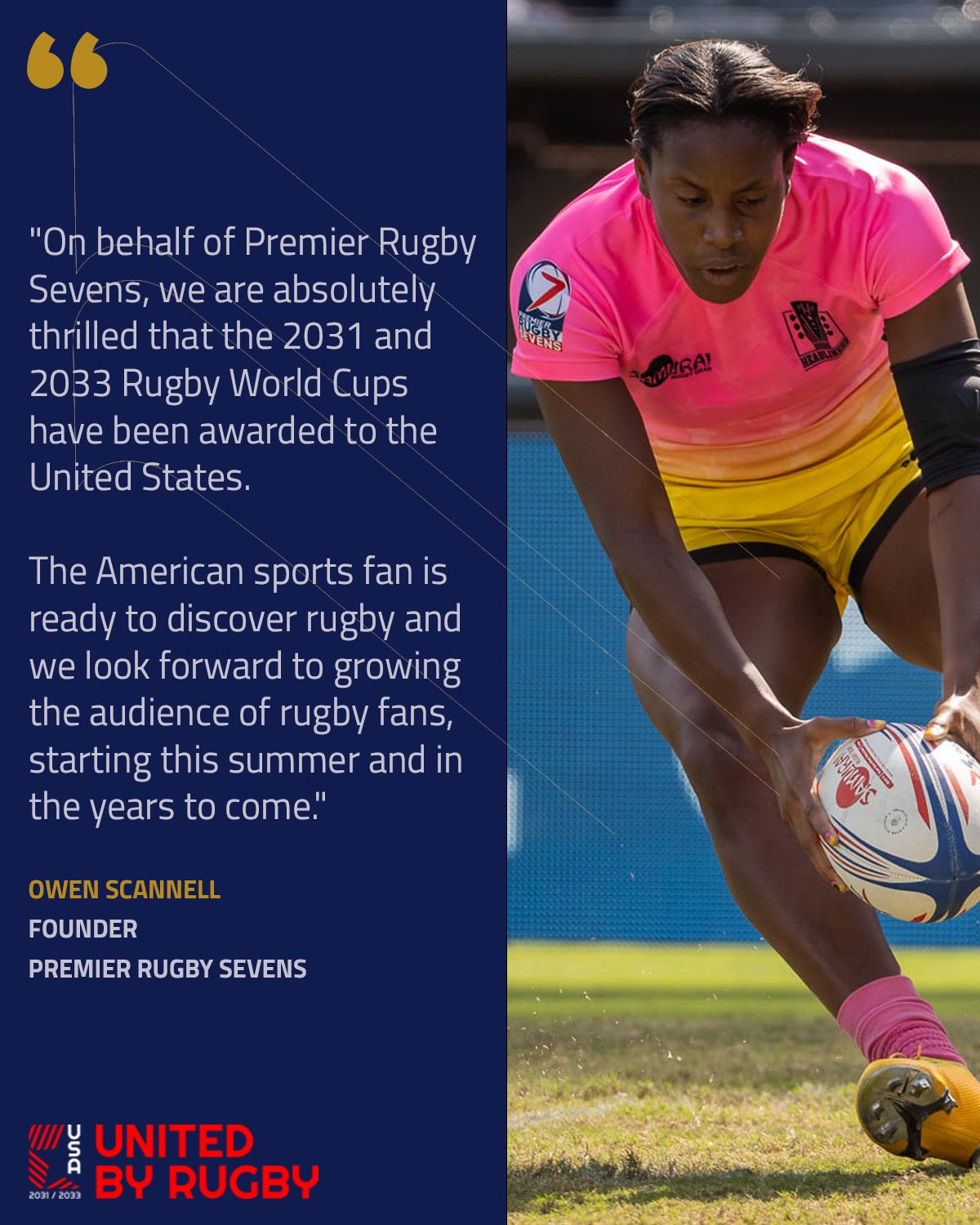 "Huge news for the growth of rugby in the US. Rugby World Cup 2031 and