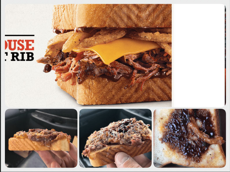 Arby's Smokehouse Brisket Sandwich r/ExpectationVsReality
