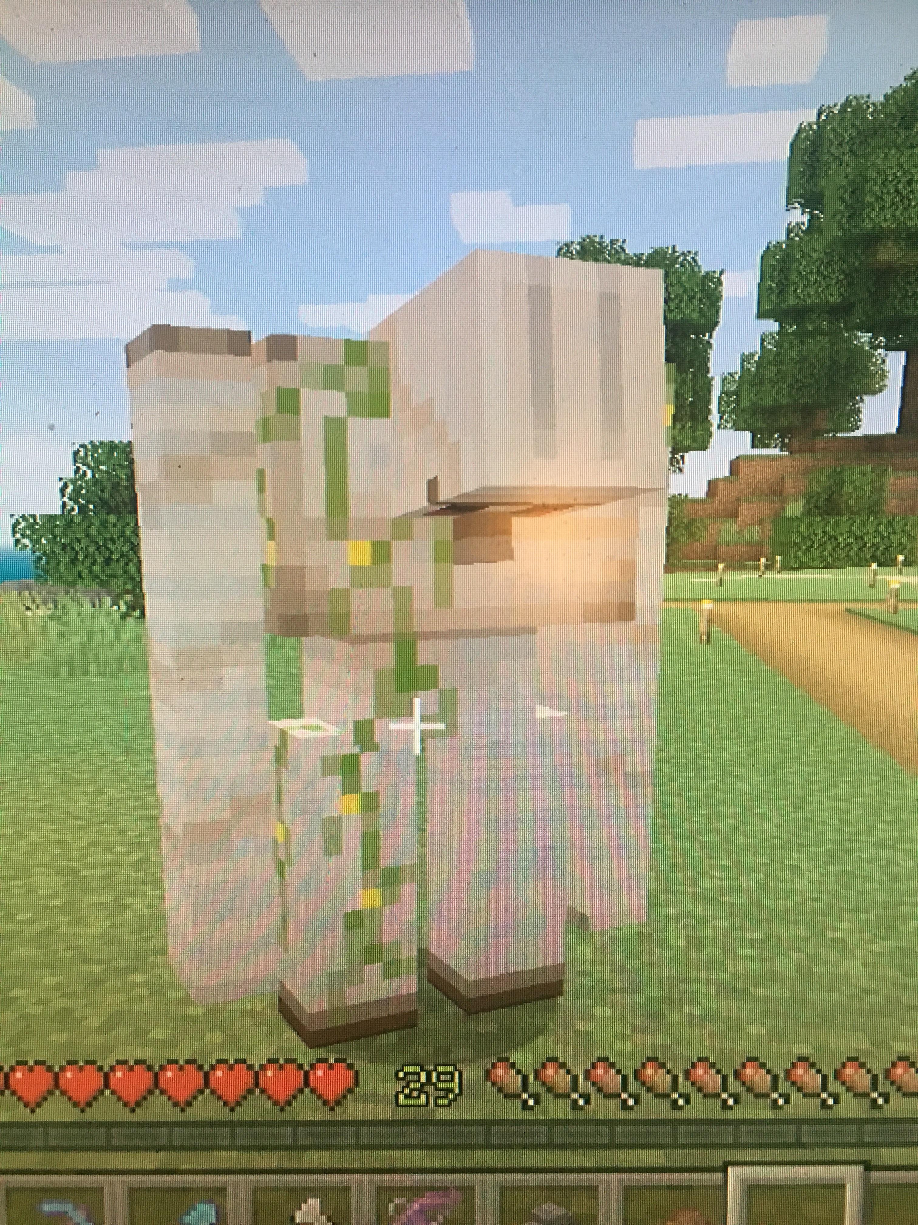 Can anyone tell me why my iron golem is just looking down. That’s all
