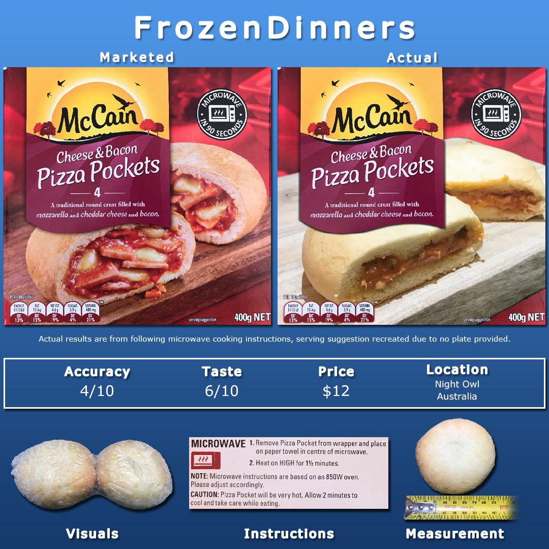 FrozenDinners McCain Cheese & Bacon Pizza Pockets r