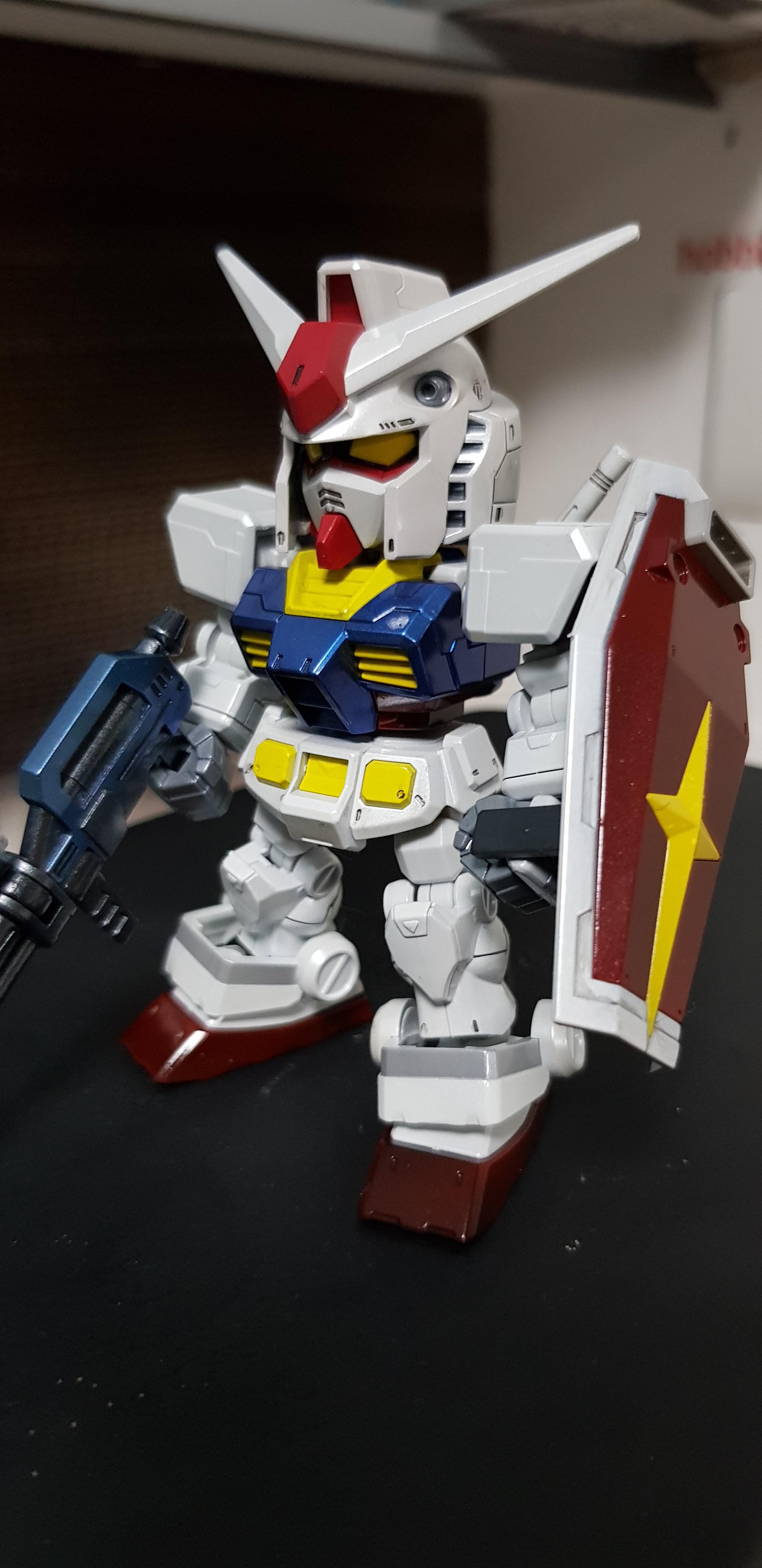 My first fully painted gunpla. Just trying out lacquer paints. r/Gunpla