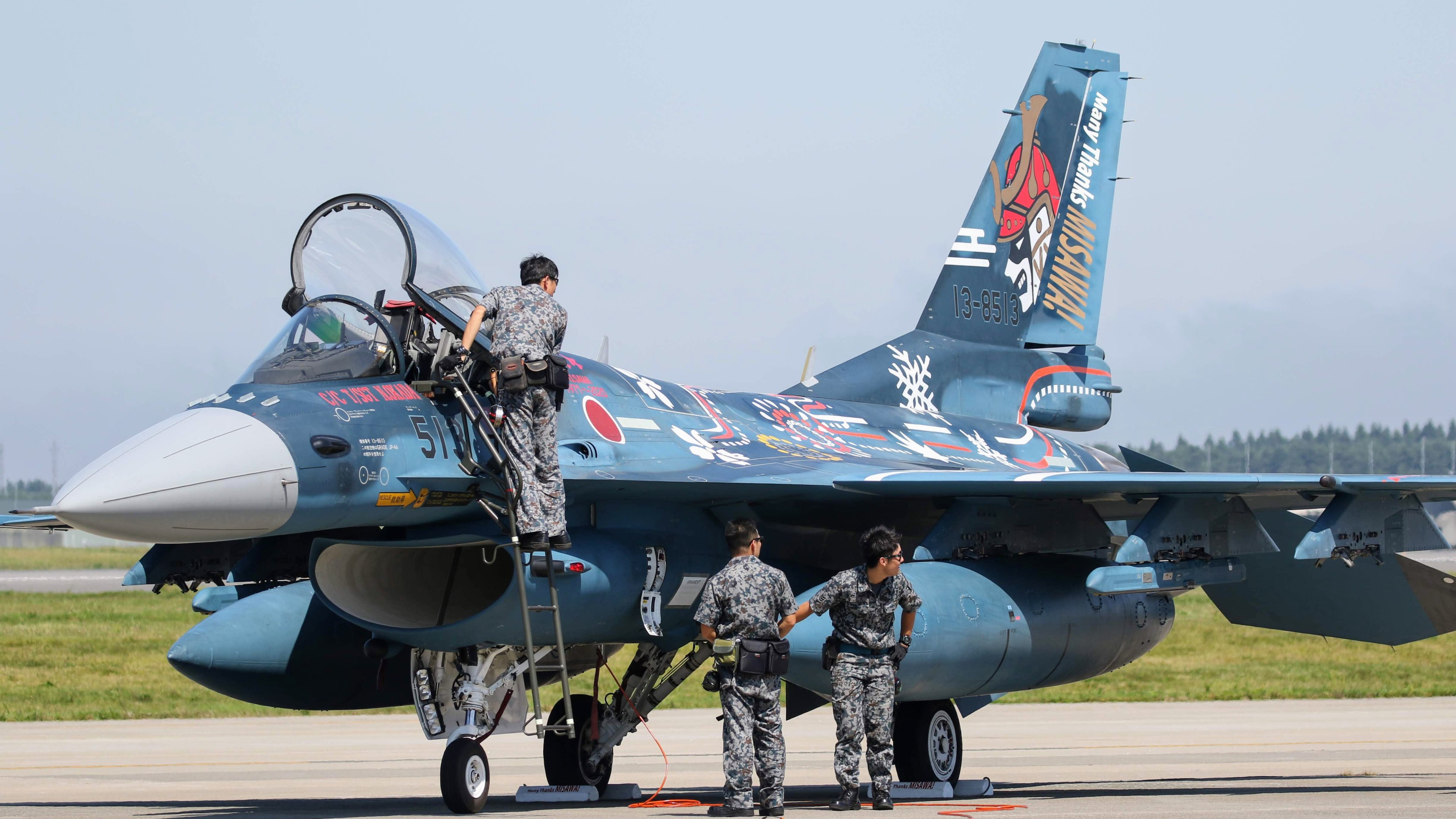 Mitsubishi F2A. at Misawa Air Base in 2019.[4096×2304] Land_Air_Sea