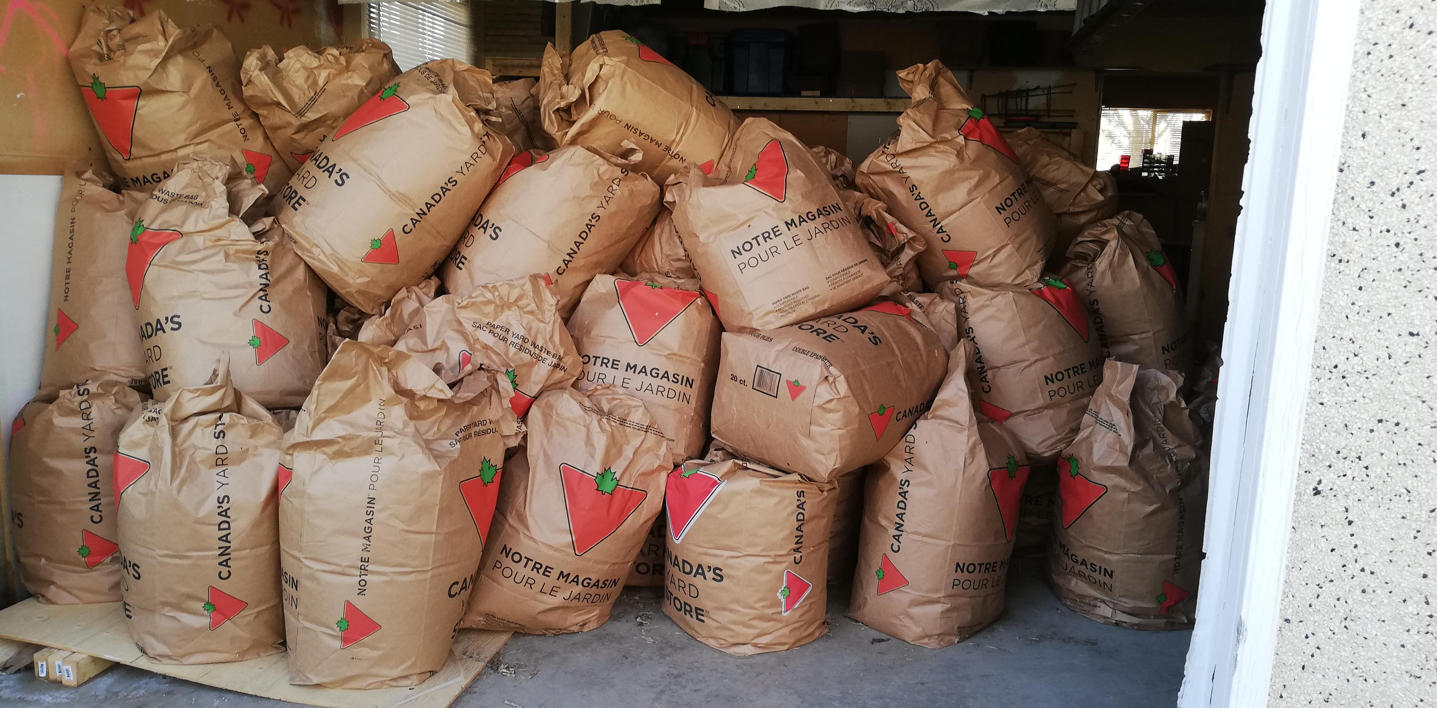 My garage from doing spring cleanups while waiting for compost sites to open and calm down. r
