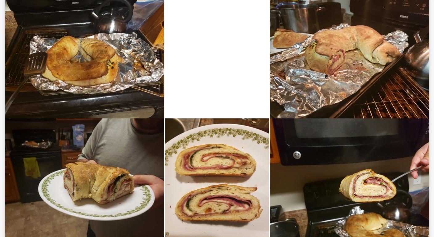 I made a stuffed bread with hard salami, and "Italian" blend cheese