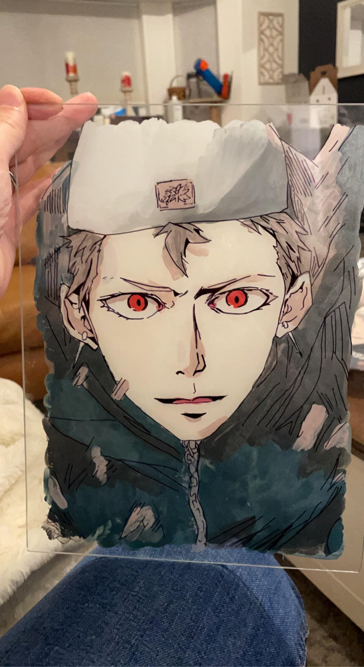 Did a glass painting of Urek Mazino r/TowerofGod