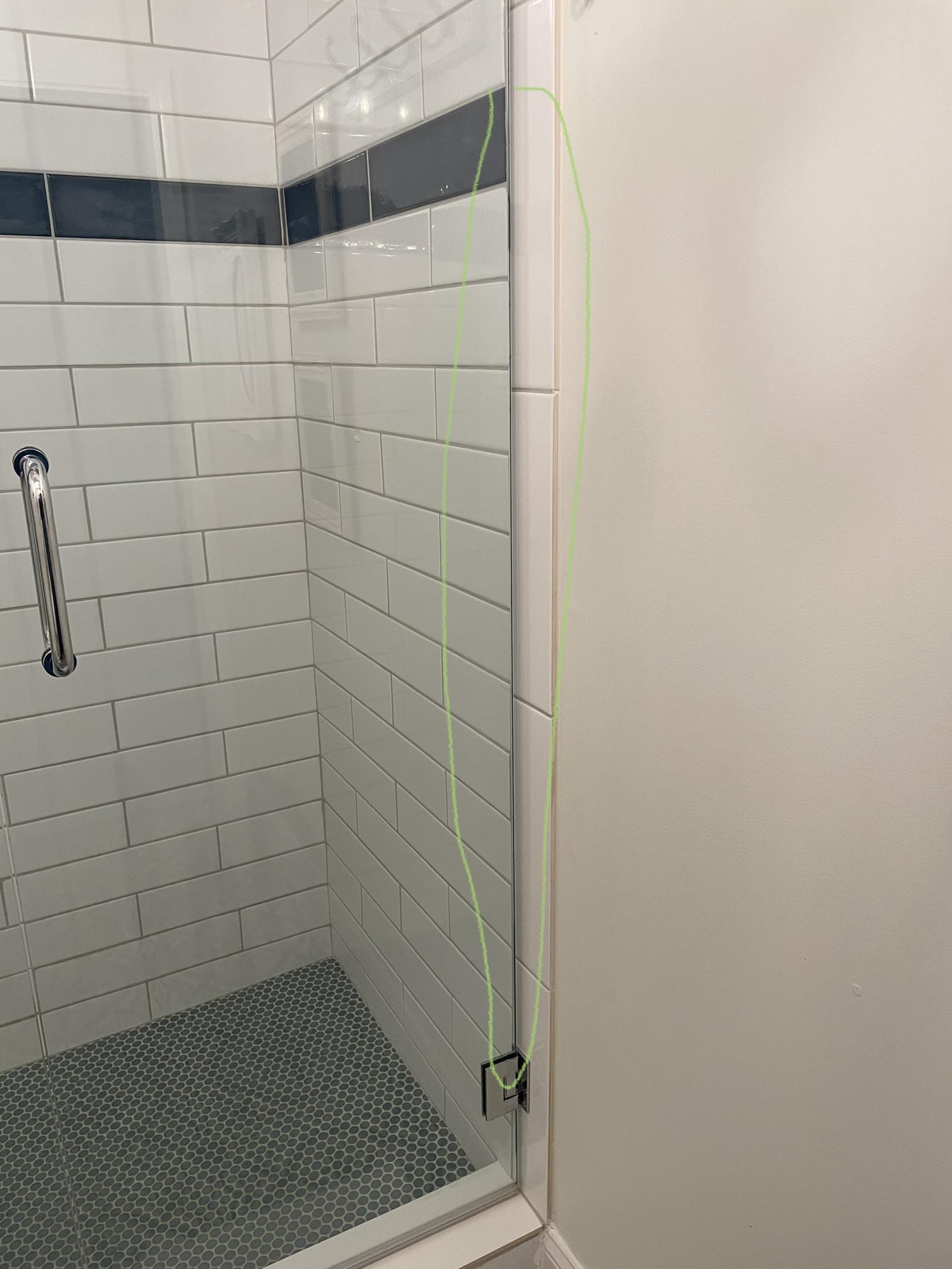 How can I stop water from coming out of the hinge side of this glass