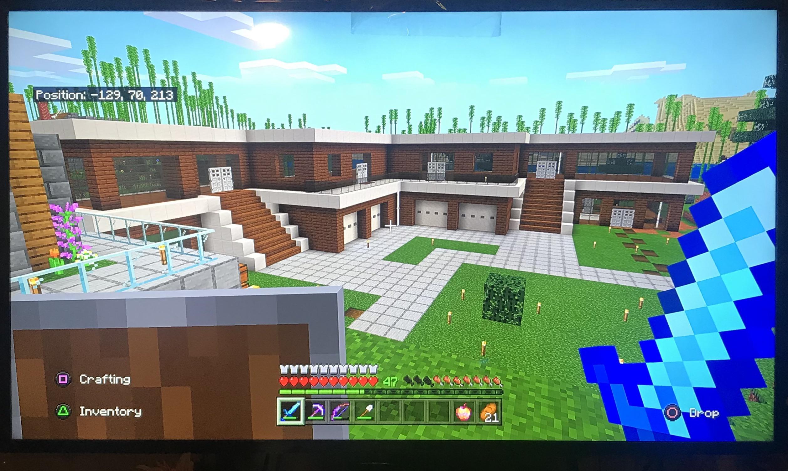 Finished building a mansion in my Minecraft world! What do