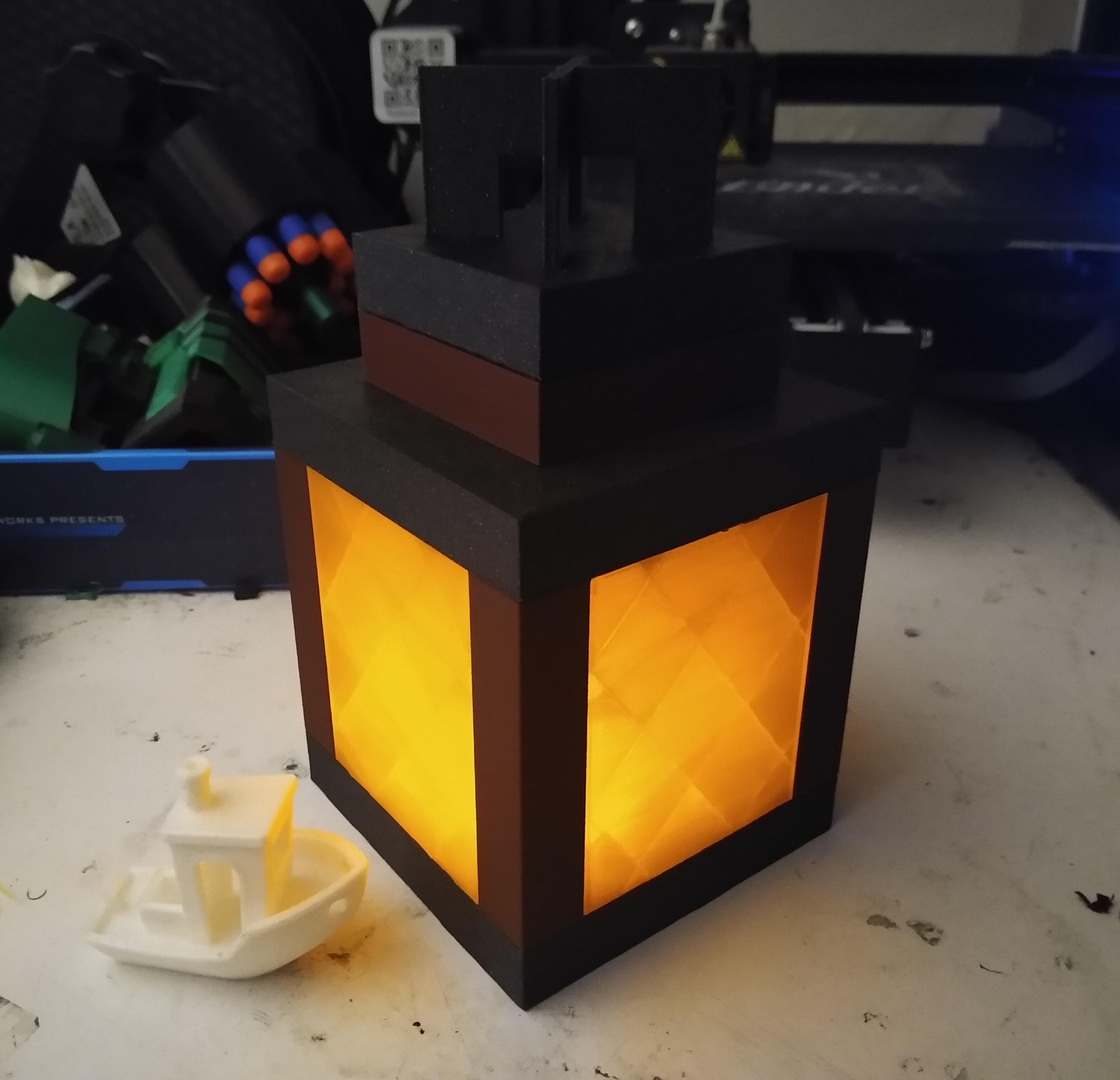 I designed and printed a working Minecraft lantern r/Minecraft
