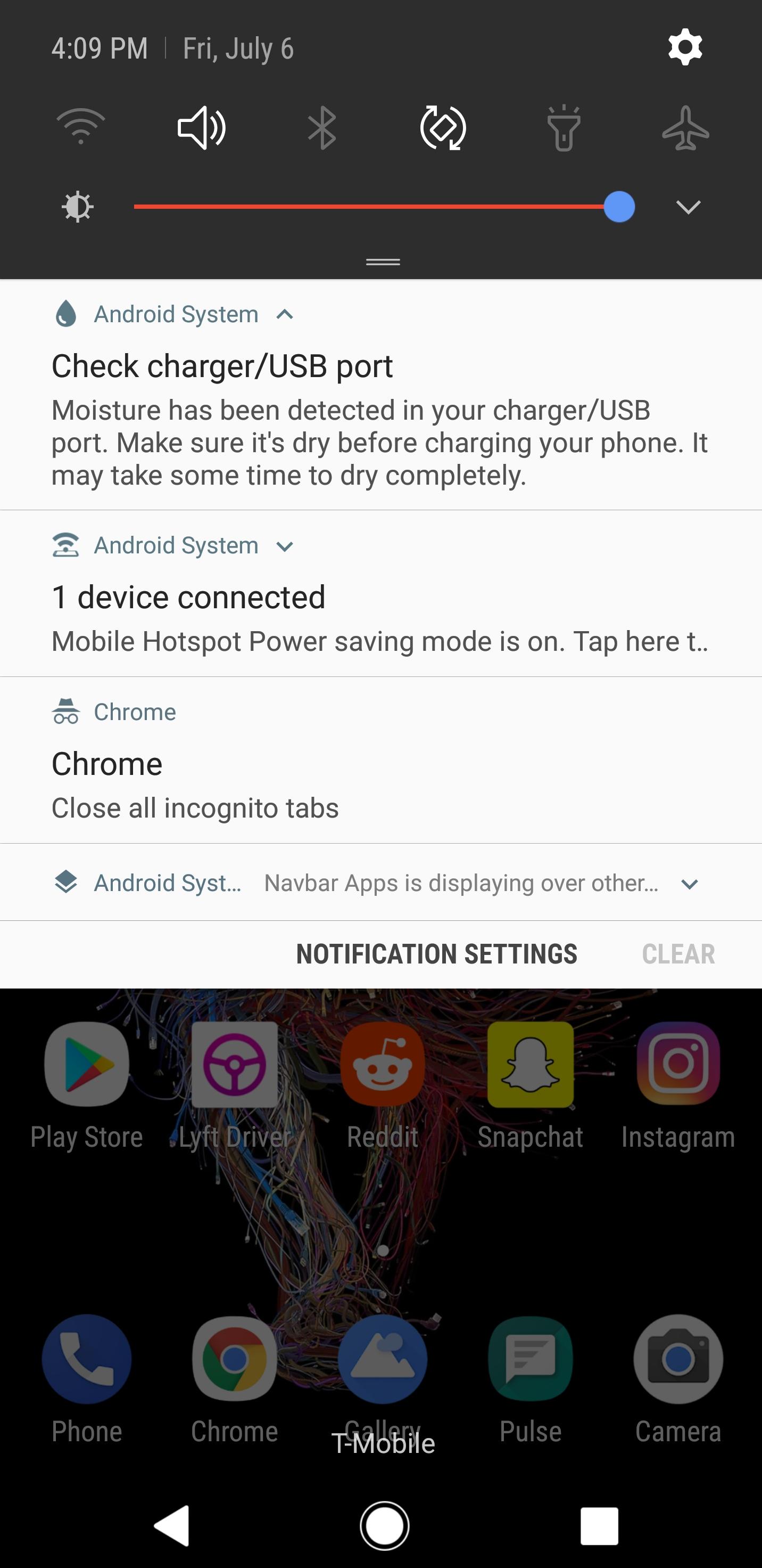 I was charging my phone and when i unplugged it i got this message. I