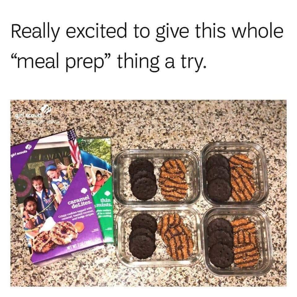 I really do set aside calories for girl scout cookies though...aha r