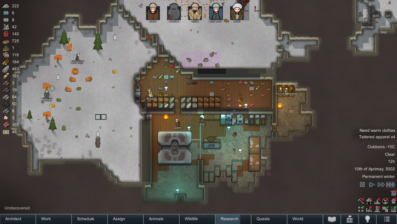Probably my most humble base so far, permanent winter in the tundra