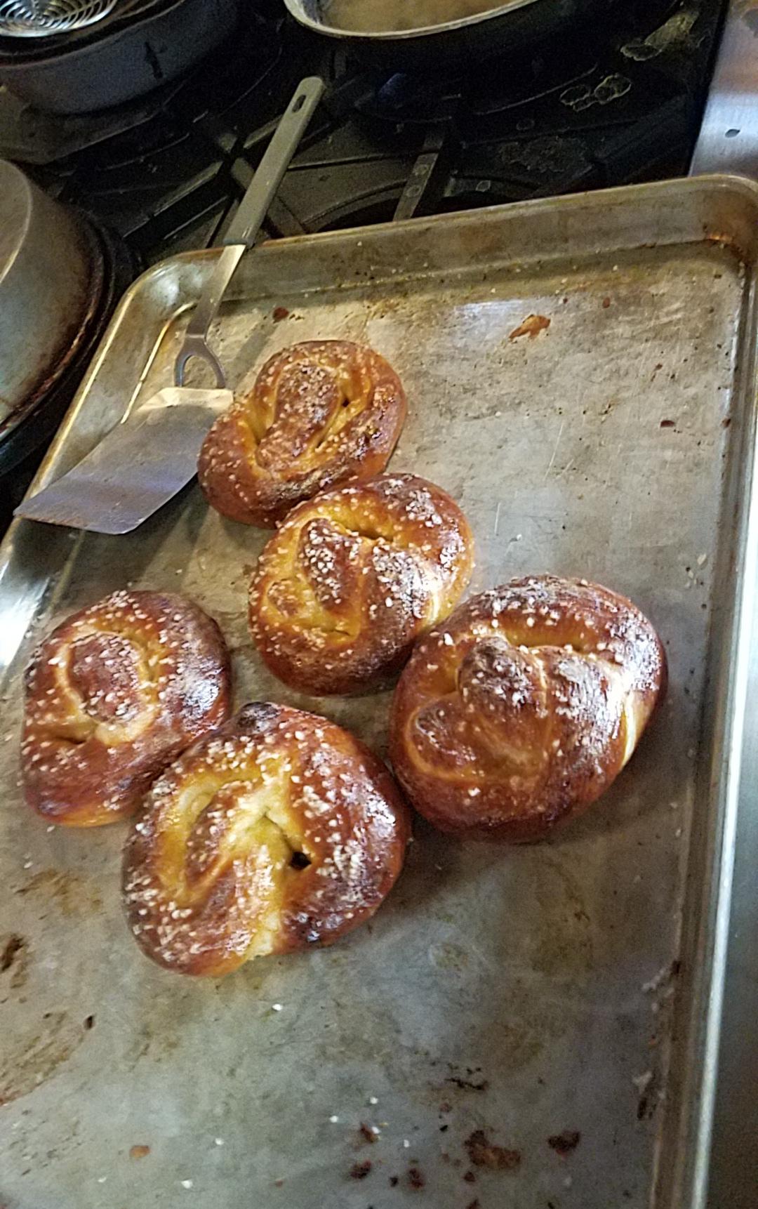 First attempt at pretzels! I'm excited to see what I can do when I hone my skills! r/breaddit