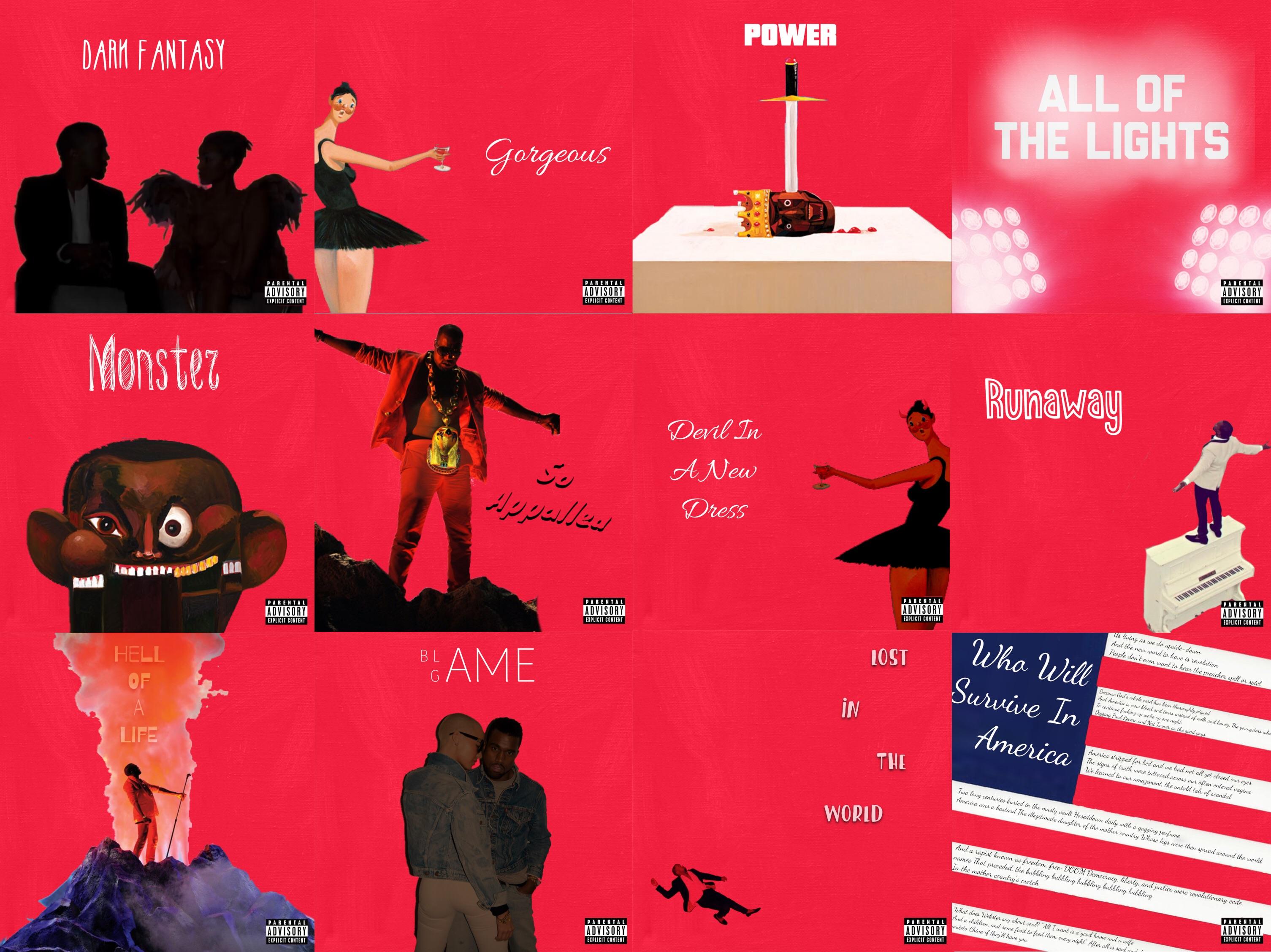 I made covers for every song on MBDTF r/Kanye