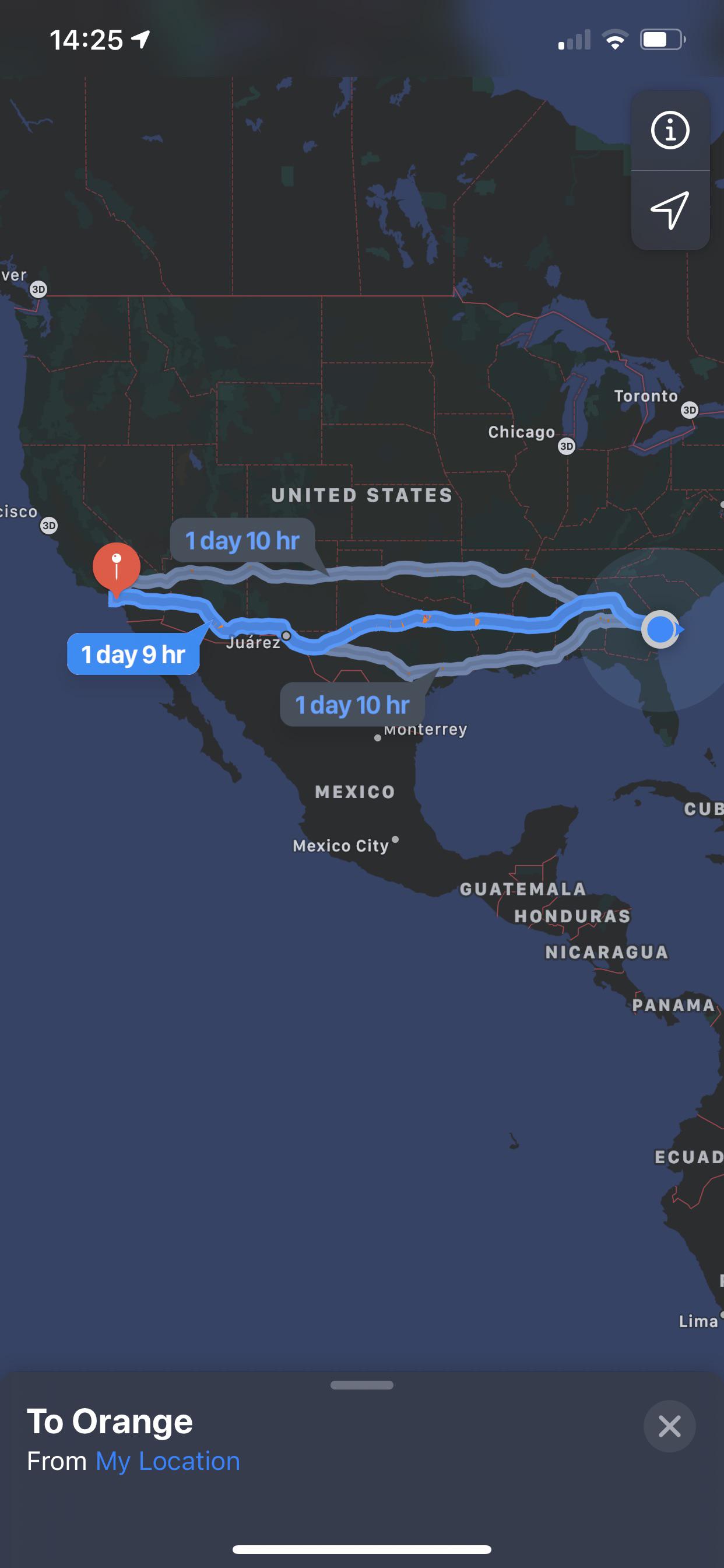 moving back to CA from GA, renting RV which route should we take? r