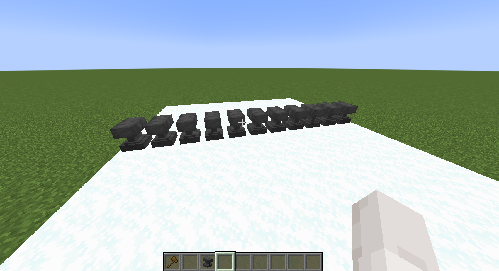 Bridge out of anvils since they do not sink in powder snow somehow r