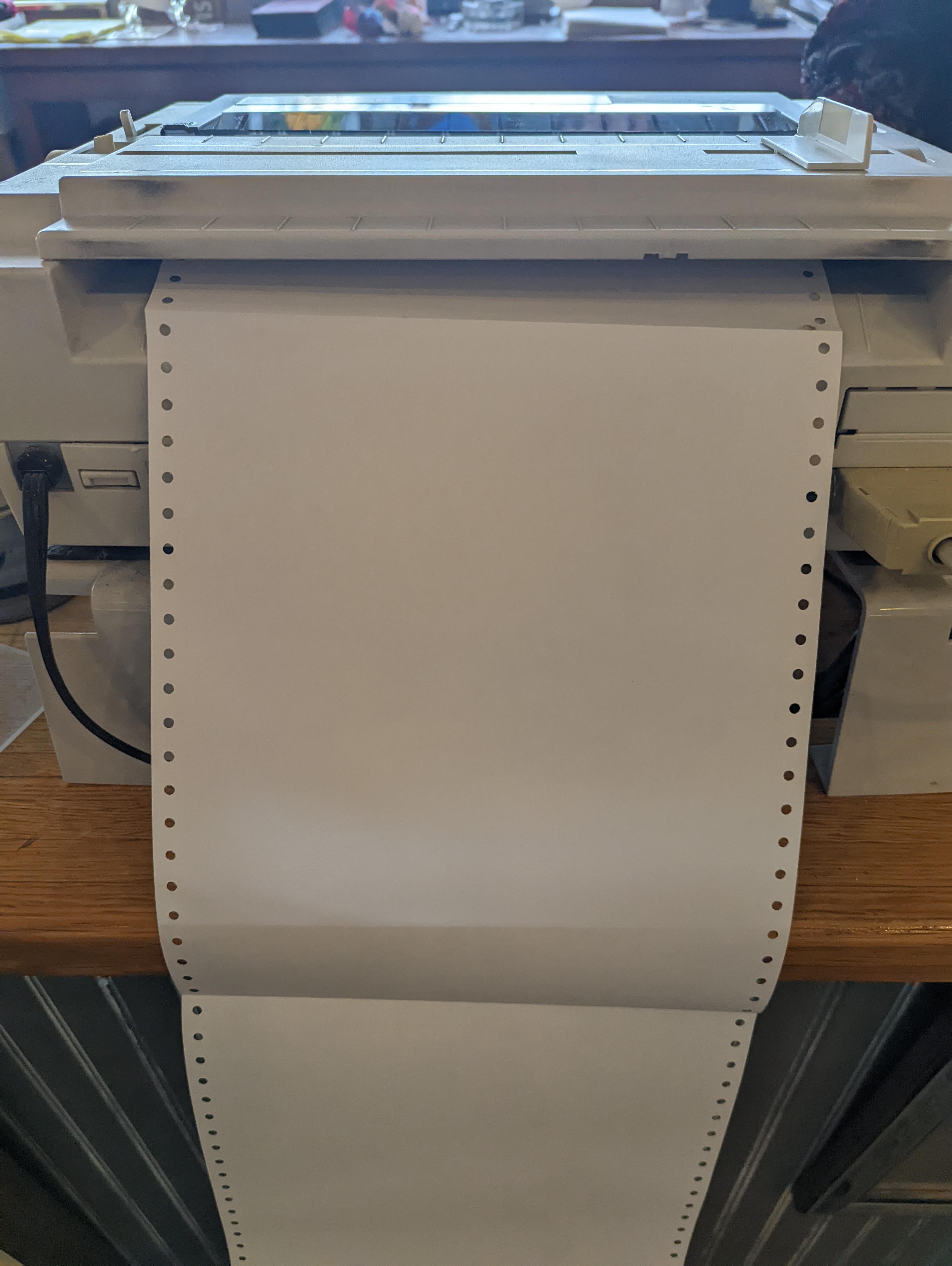 Anyone remember the printer paper with the holes and perforated edges