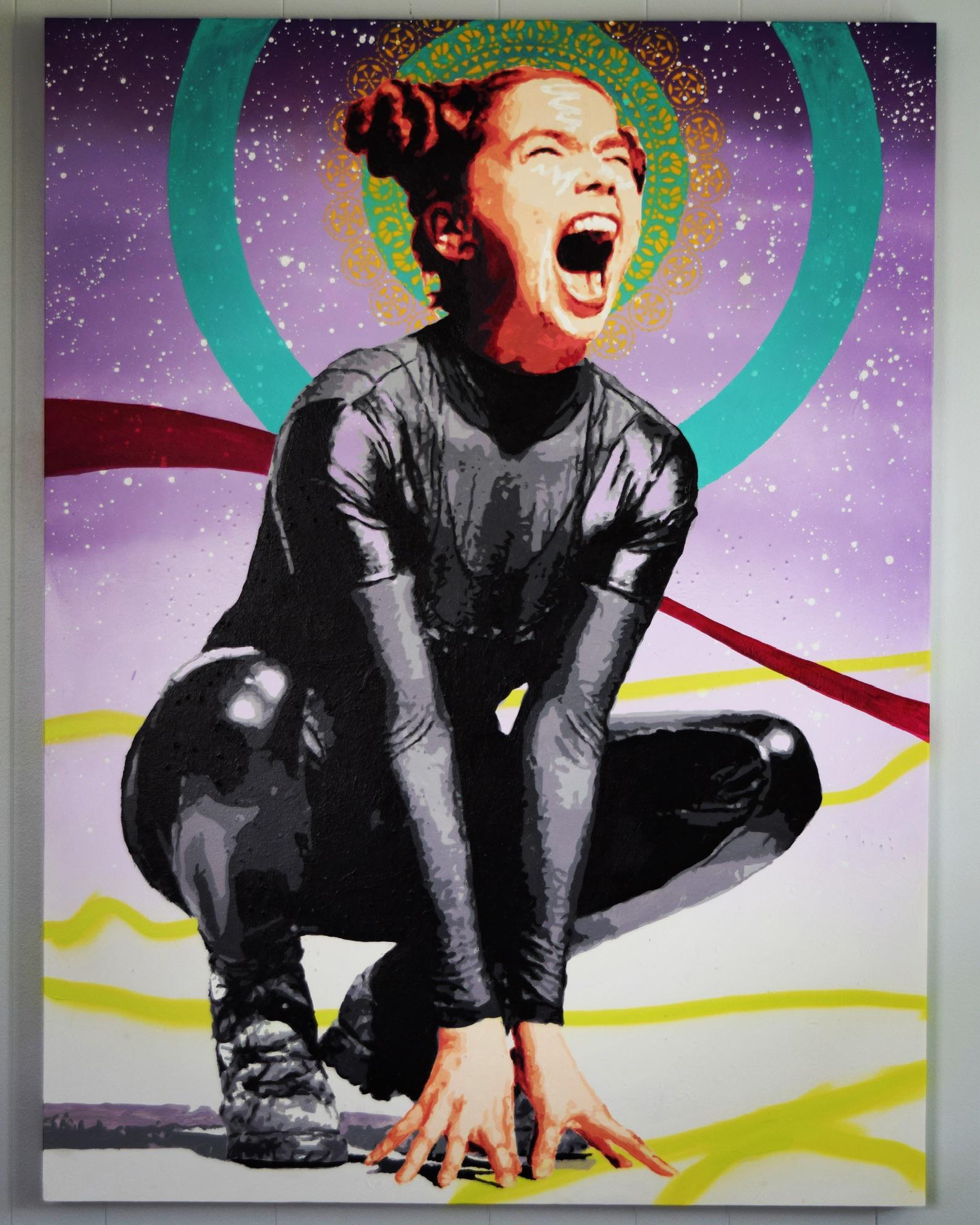 Bjork Painting on Wood r/bjork