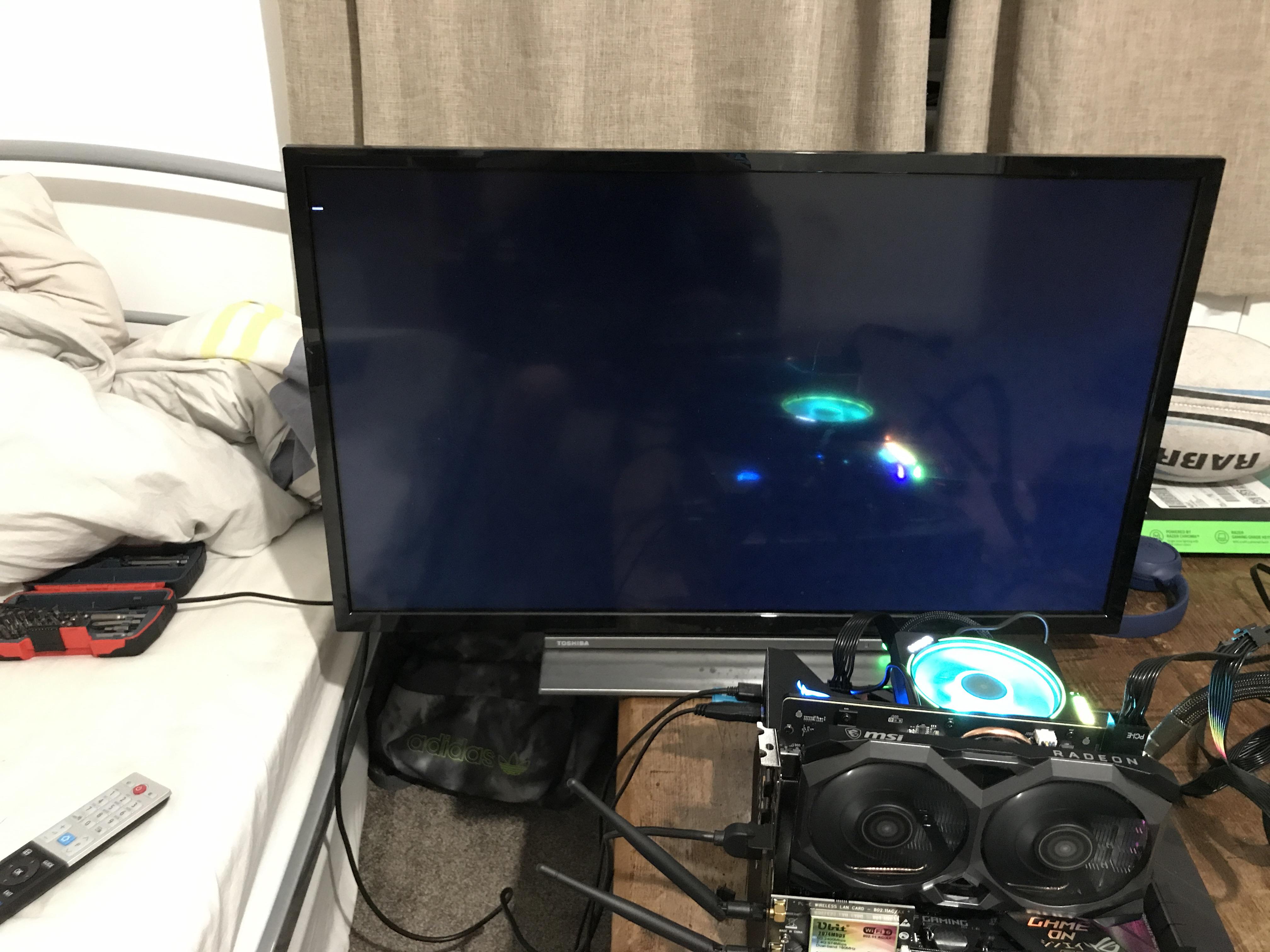 Plz help I’m new what is this blinking cursor ? New build trying to