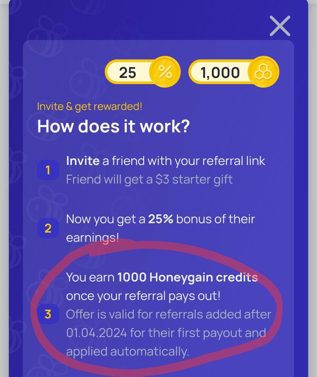 How does 1 bonus work? r/Honeygain