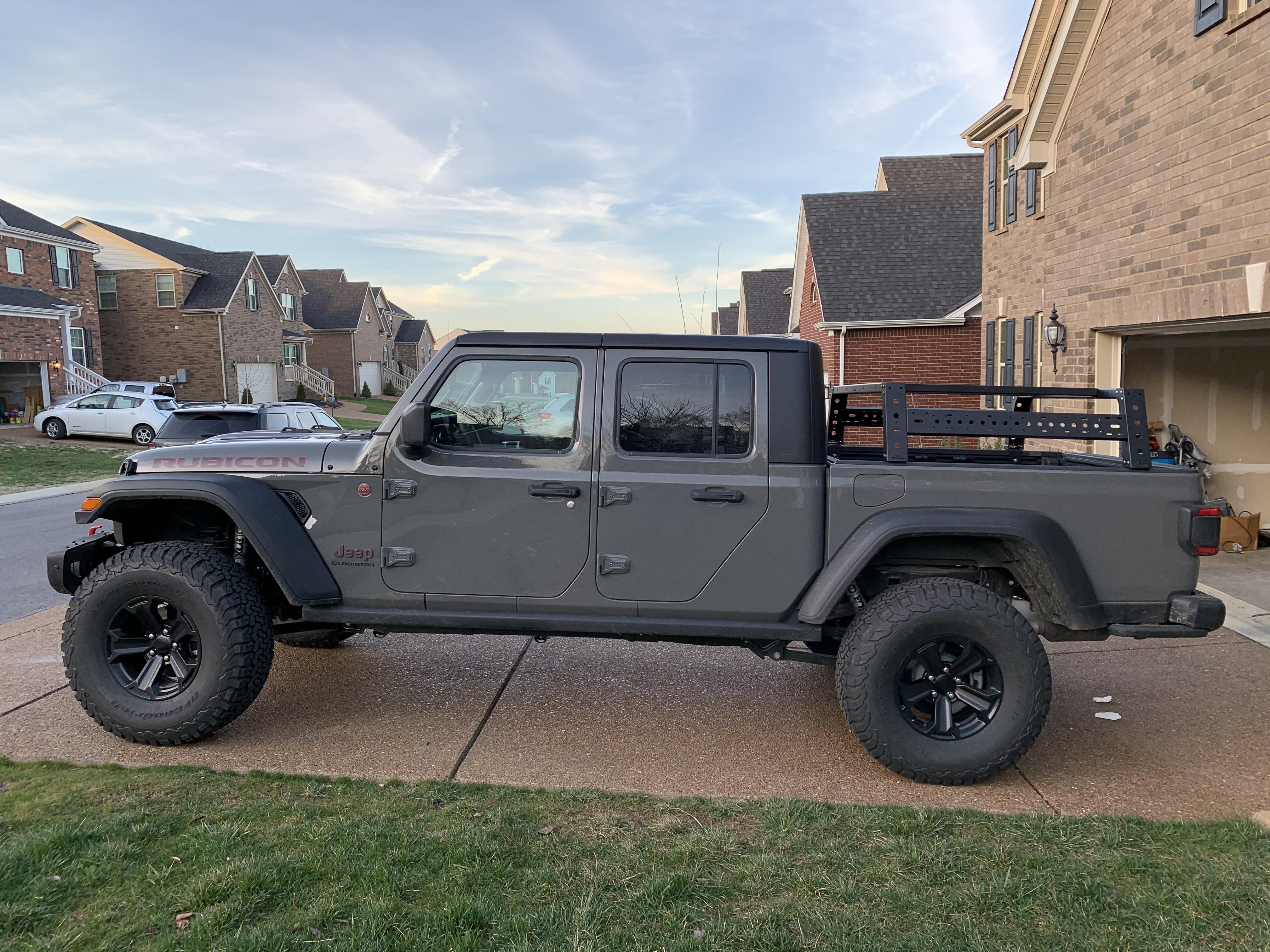 Put on the 14” KB Voodoo rack JeepGladiator