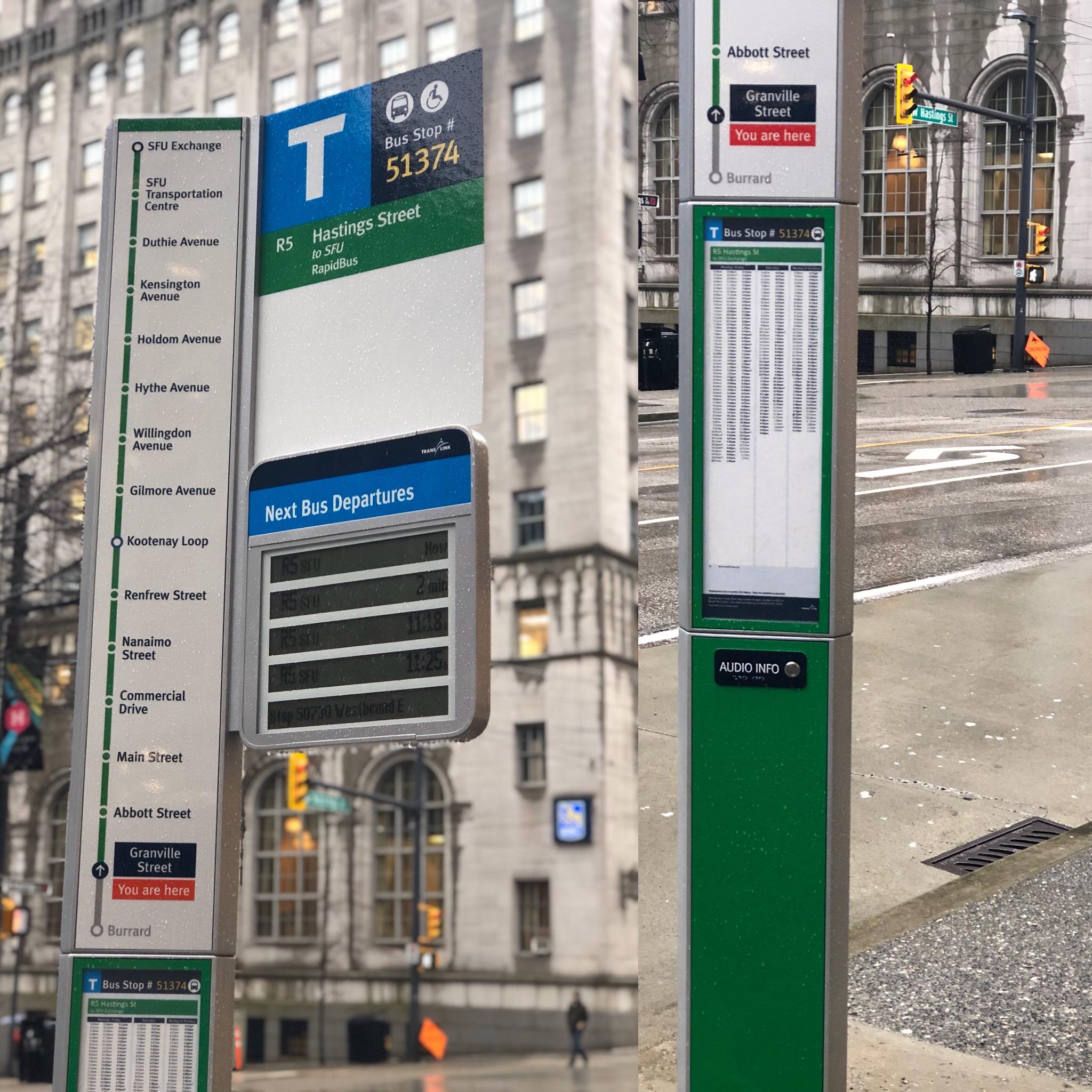 Improved bus stop design in downtown r/vancouver