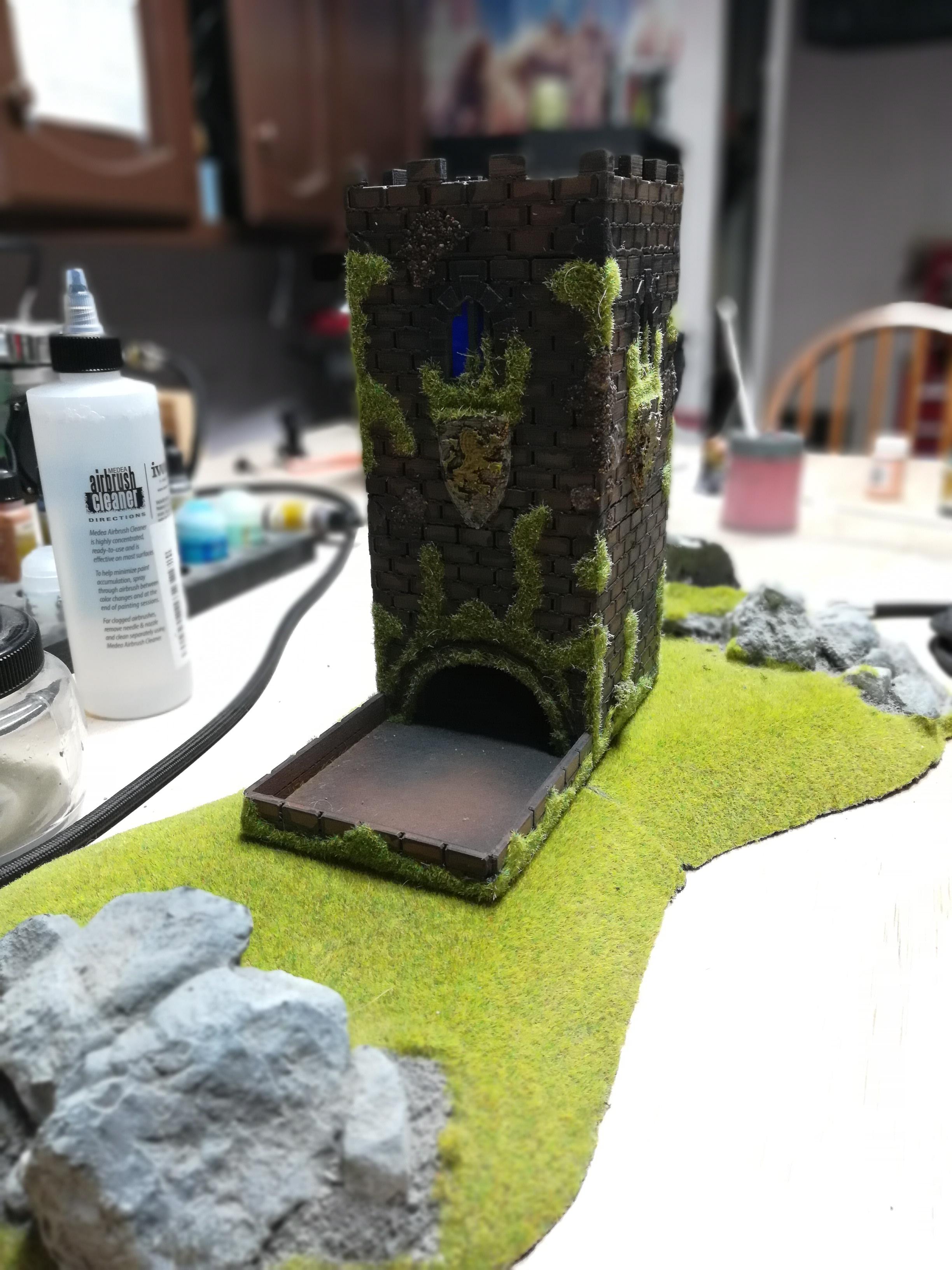 My 3d printer dice tower painted! r/3Dprinting