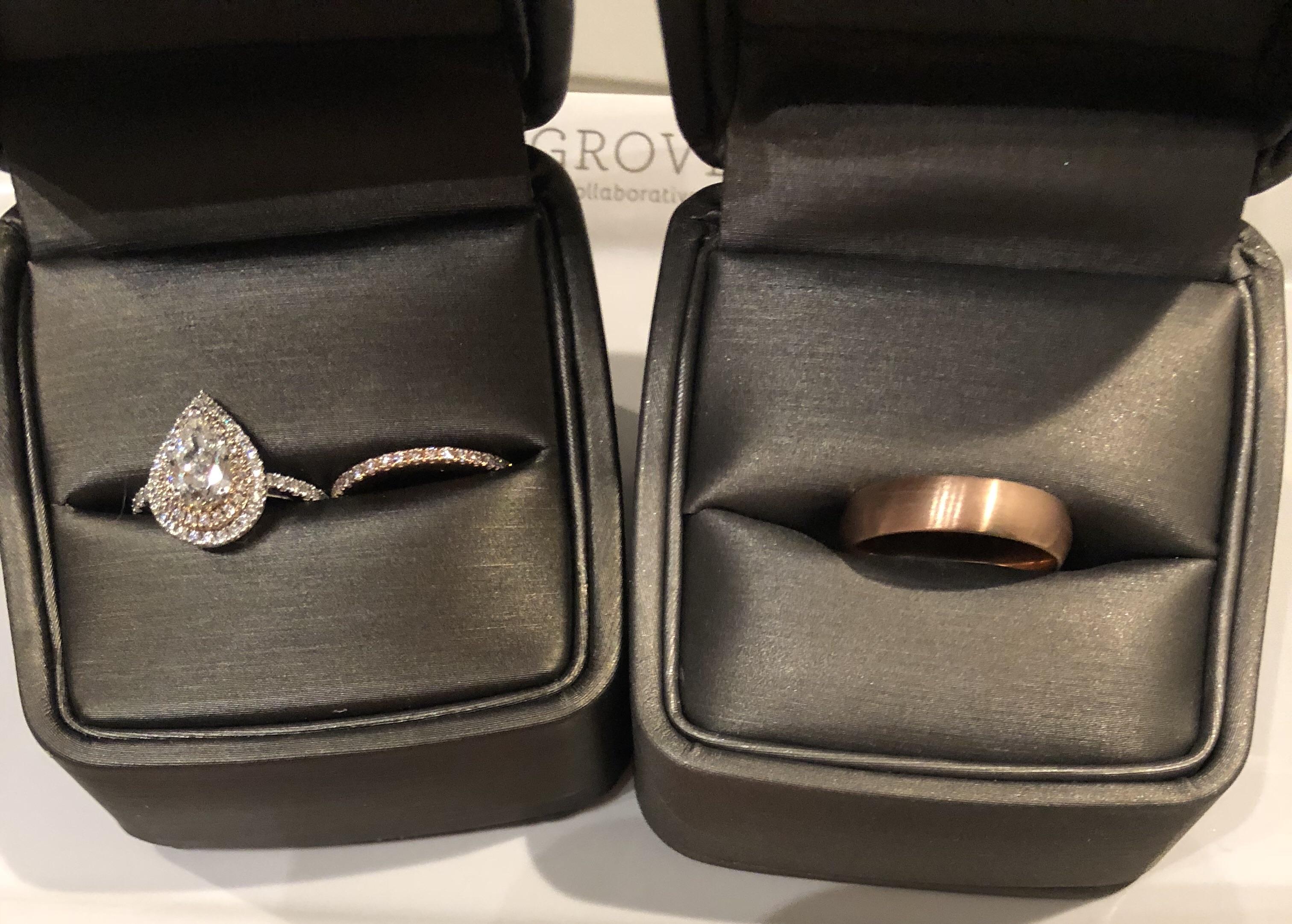 Got our bands, 25 days to go!! weddingplanning