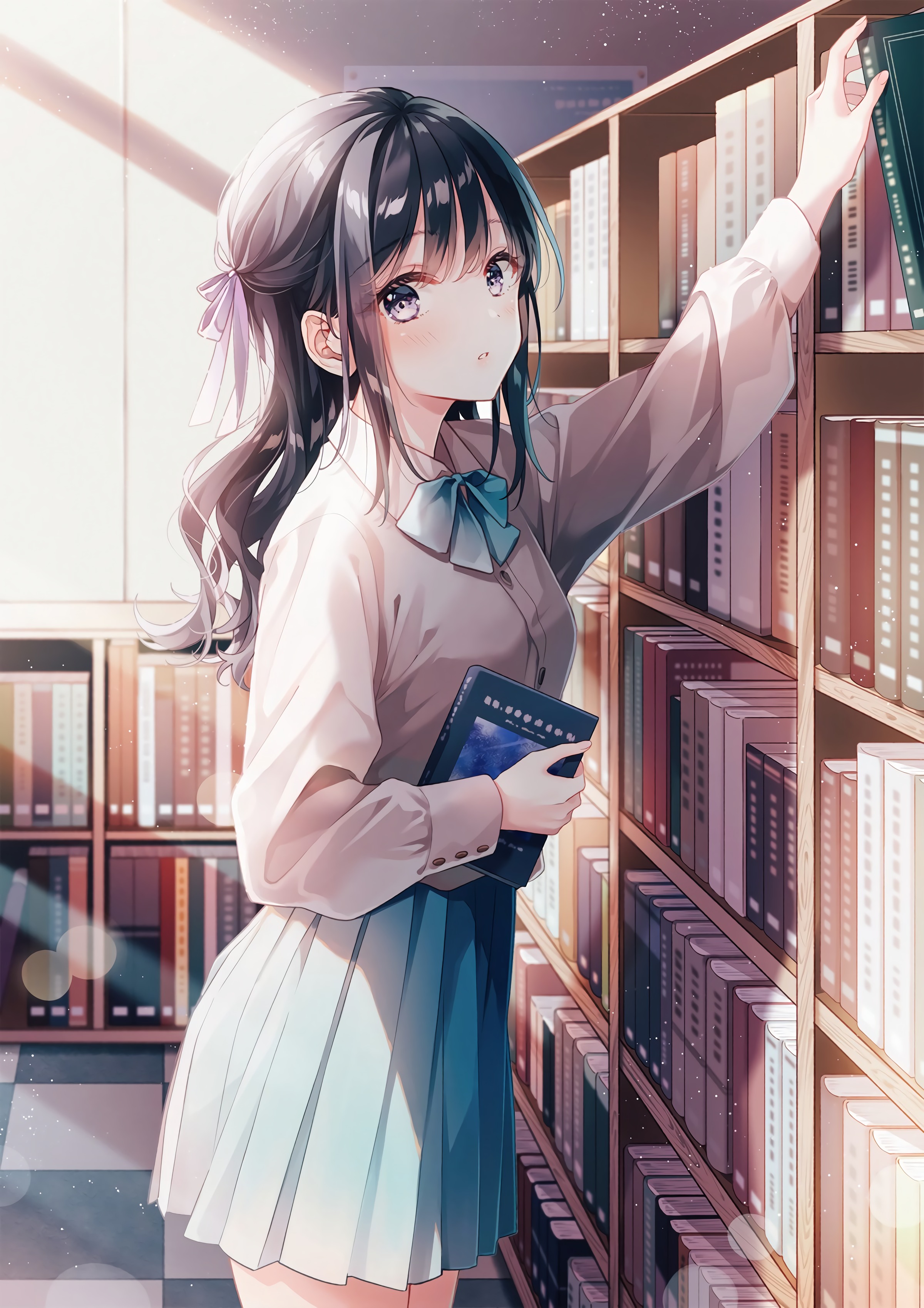 Cute Girl In The Library [Original] r/awwnime