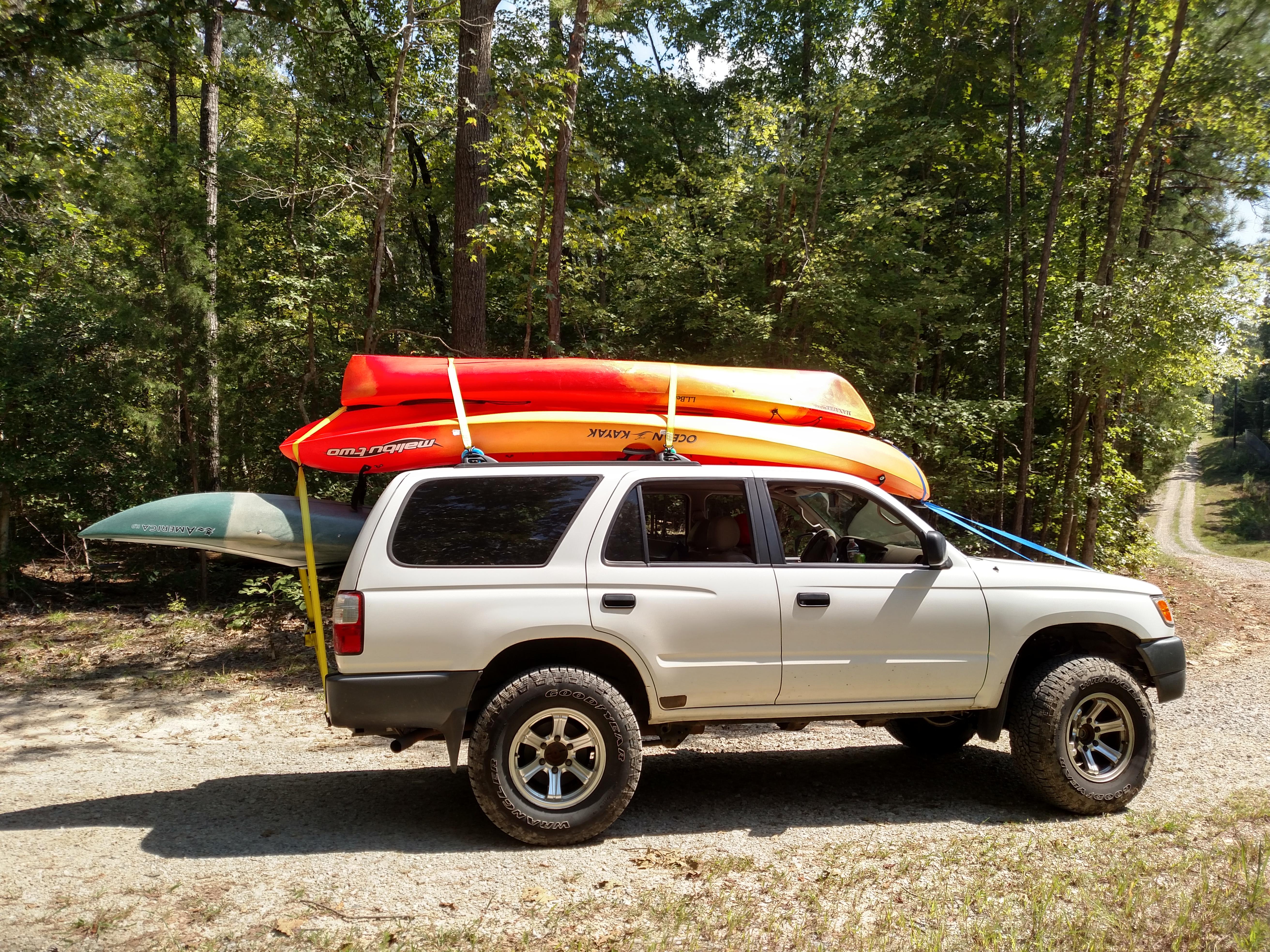 Hauled 4 people, 3 kayaks, and our gear up to Lake Jocassee for the