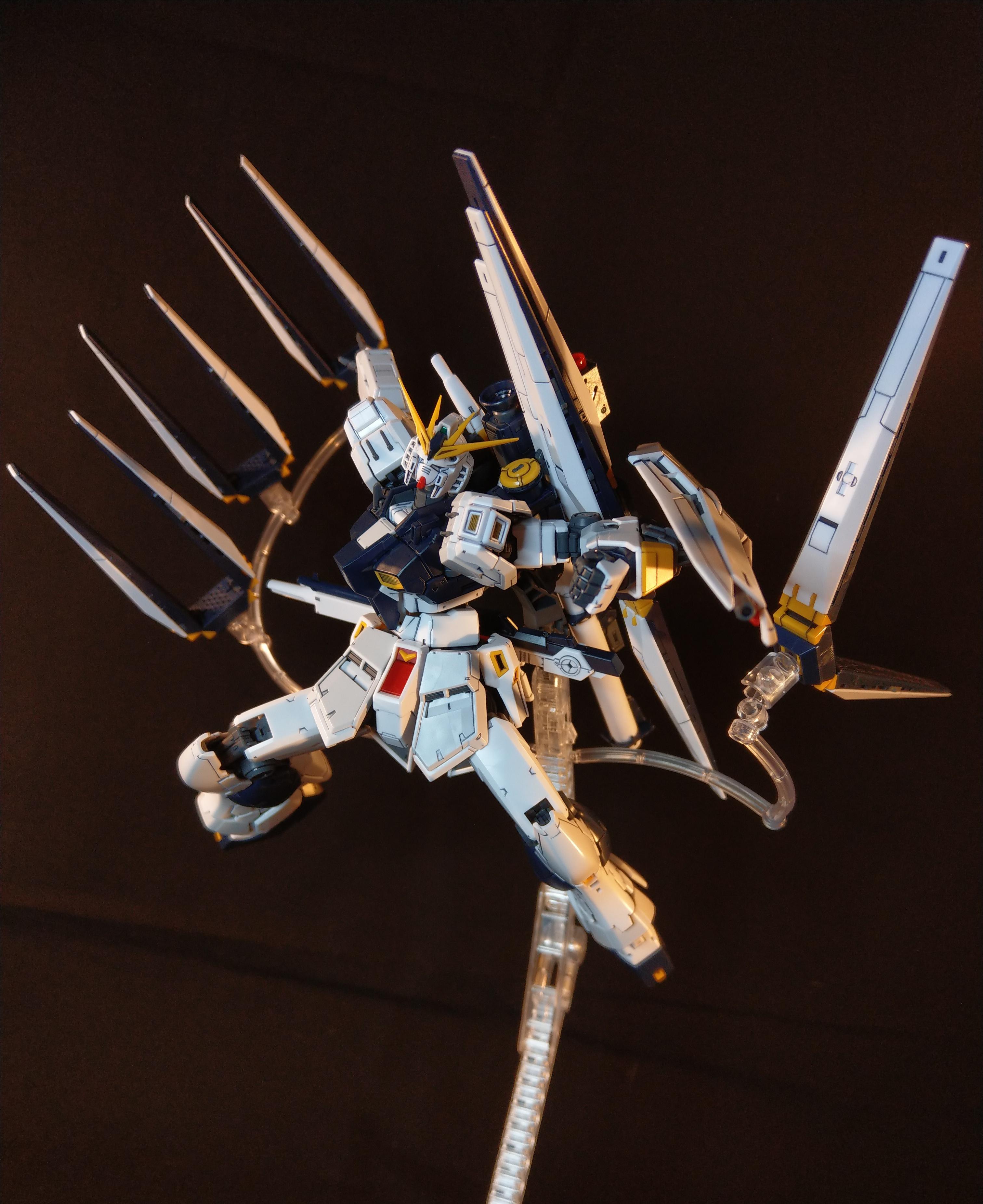 This is it. Real Grade Nu Gundam, Full Loadout. Gunpla