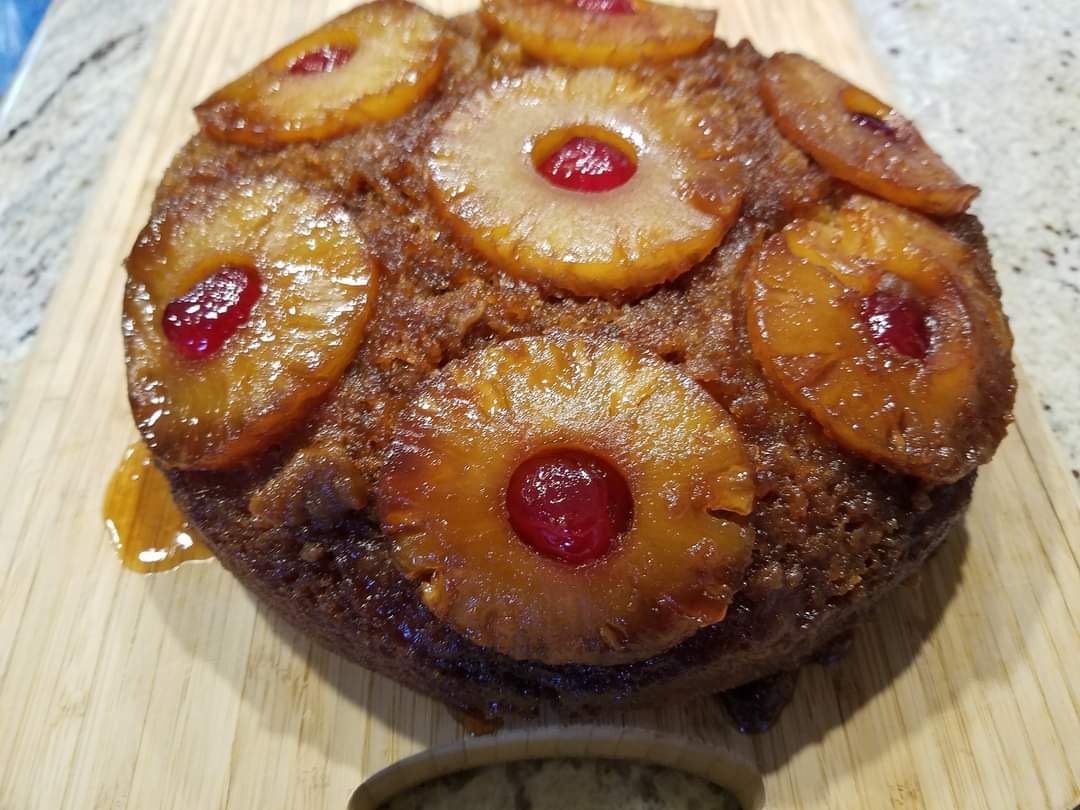 Whipped up a pineapple upside down cake with the wife. Cast iron dutch