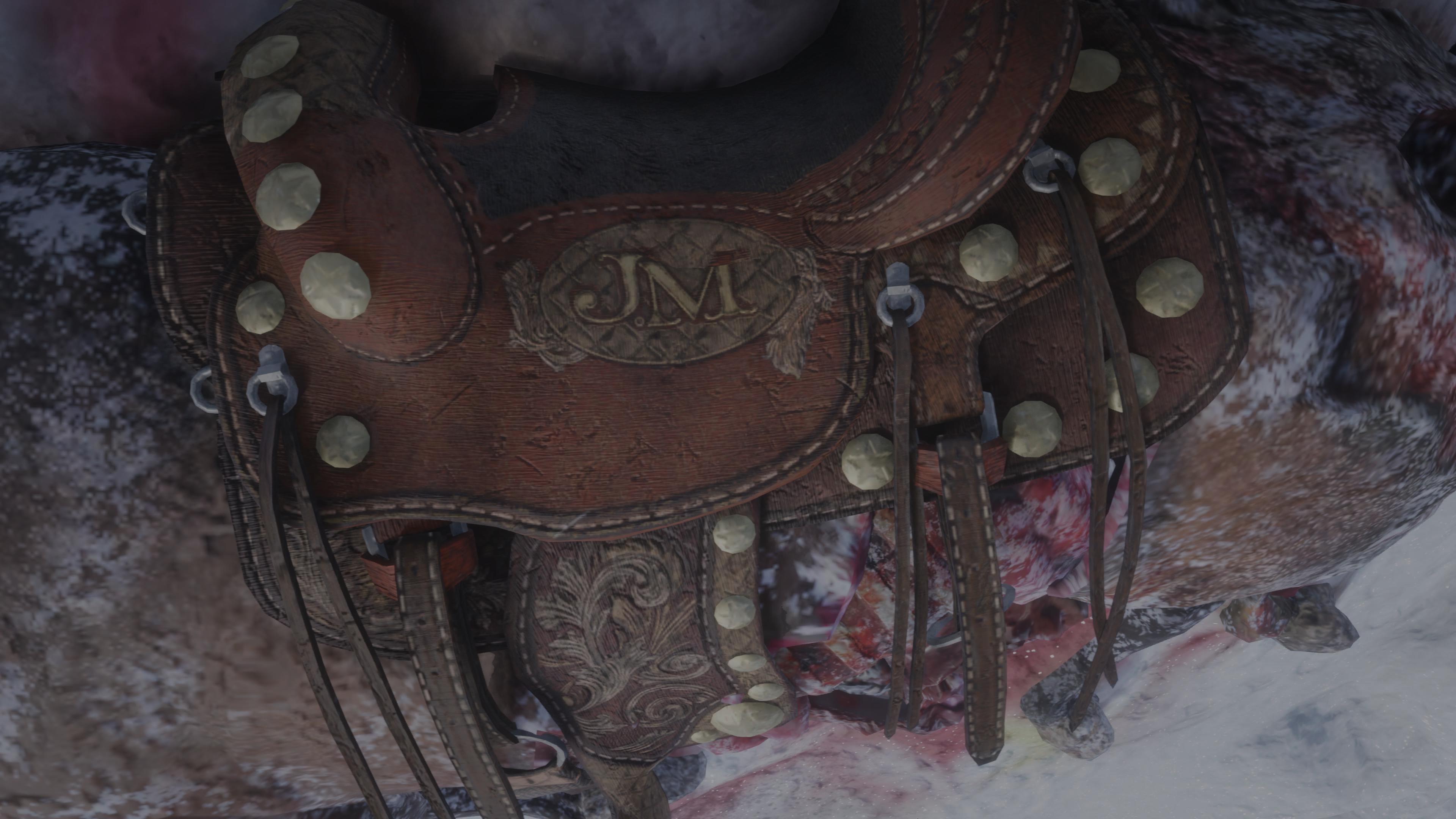 In RDR2 Chapter 1 John Marston's wolf killed horse has a saddle with