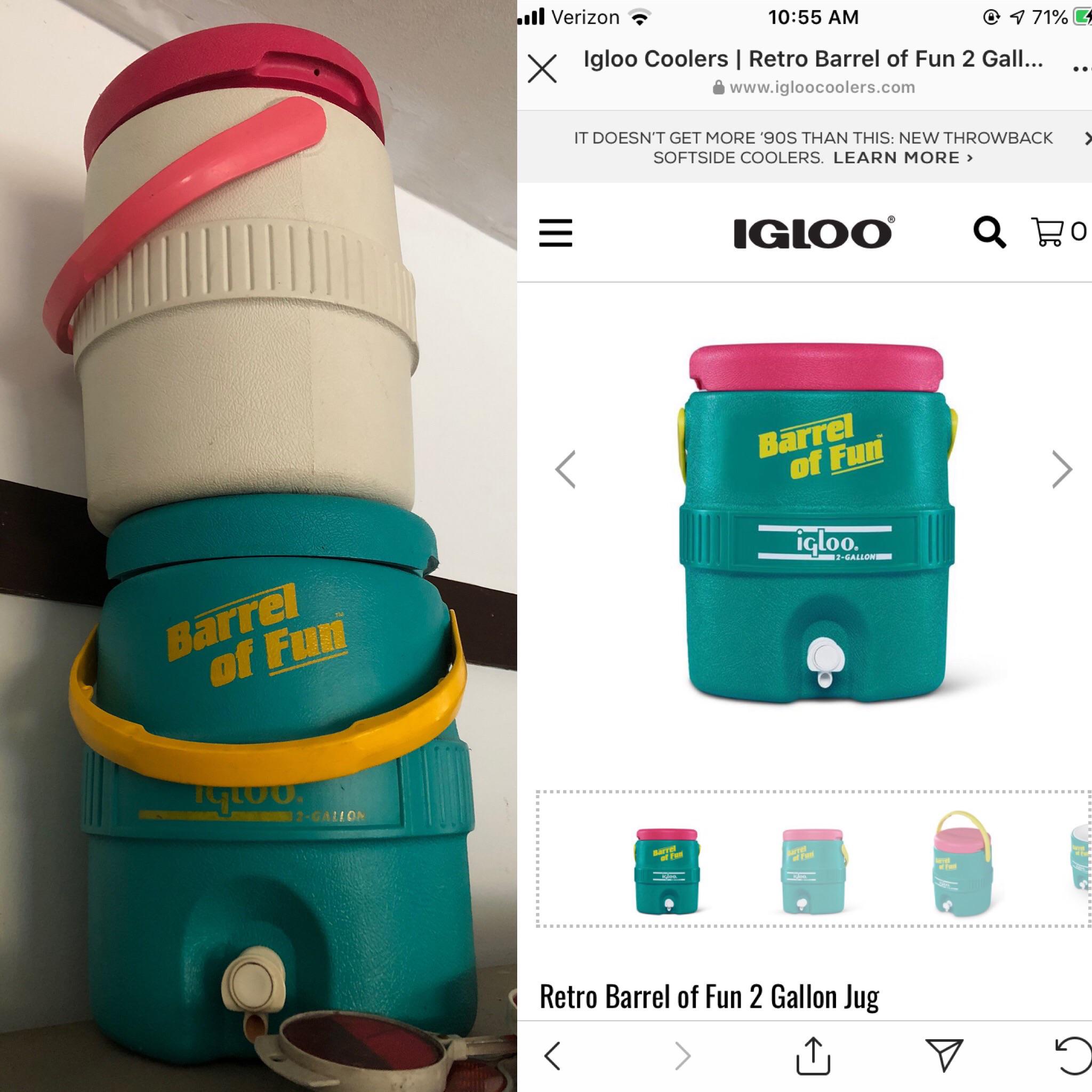 IGLOO just released a retro line, claiming to manufacture the coolers