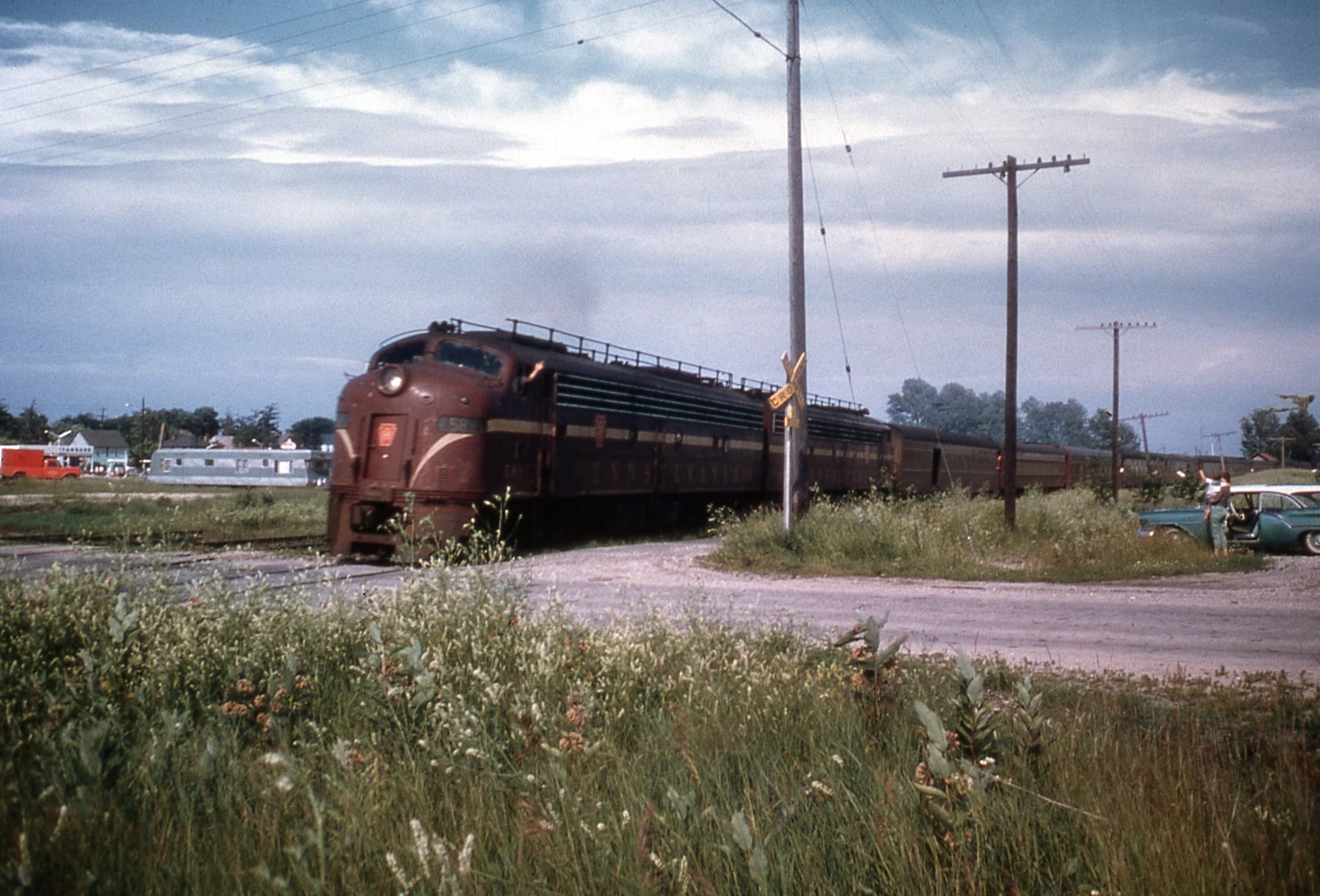 The Pennsylvania Railroad's "Northern Arrow" departs Mackinaw City