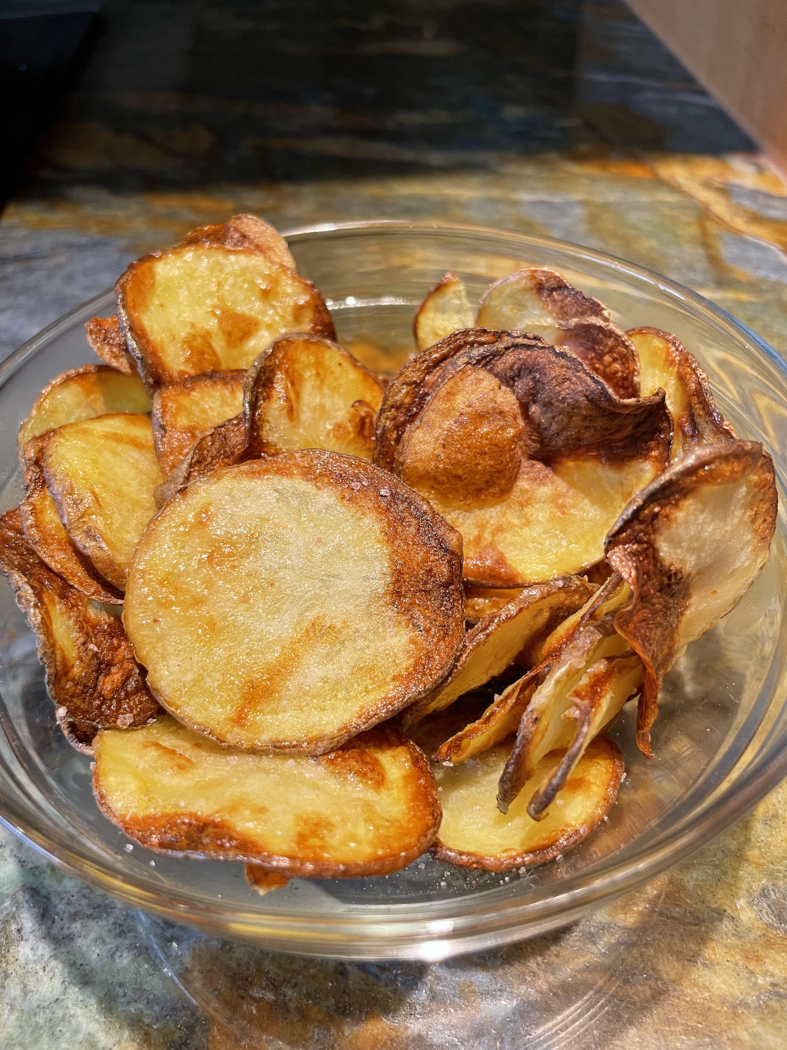 [Homemade] air fried potato chips r/food