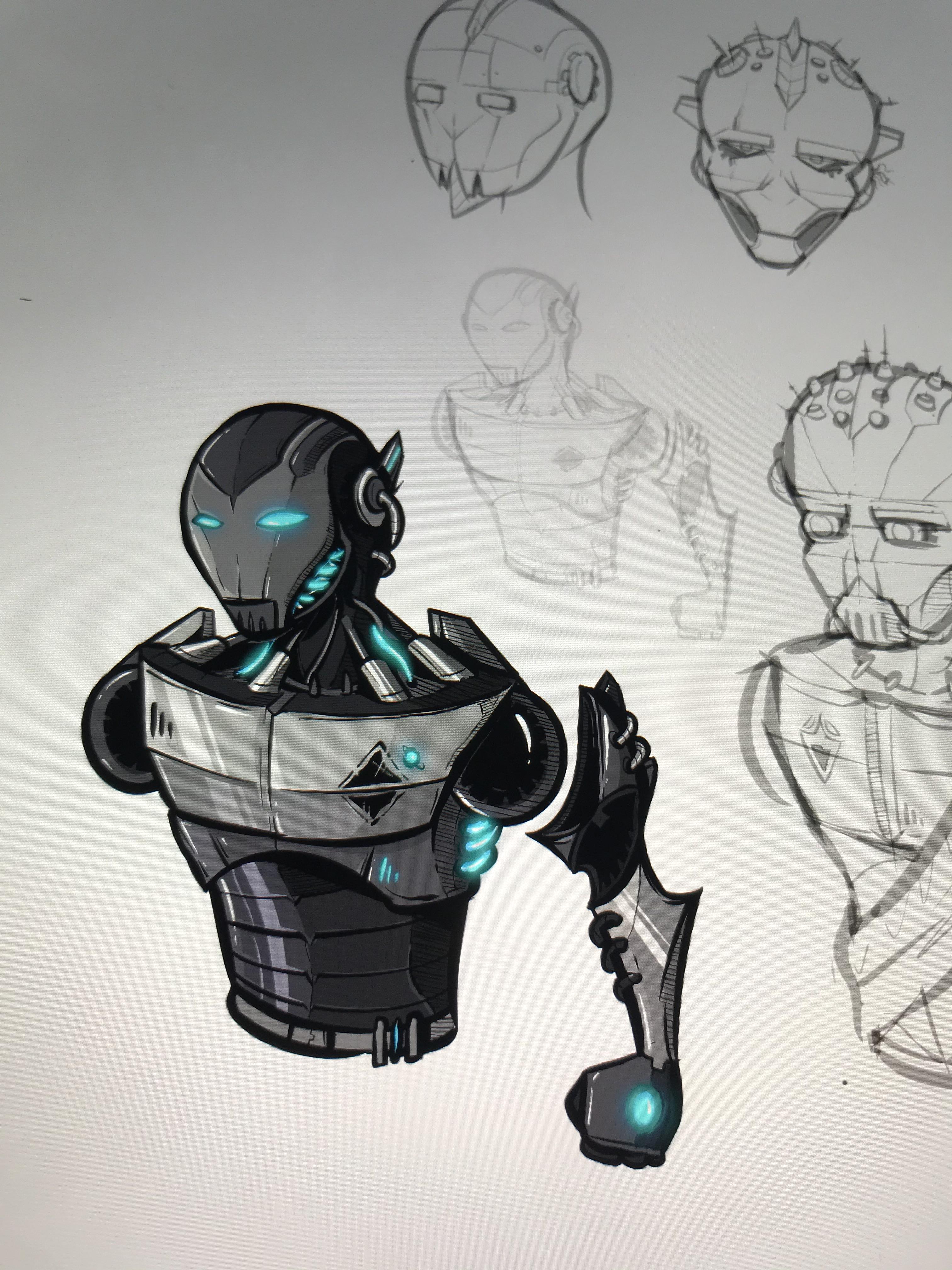 [OC] robot concepts I made. Commissions open r/characterdrawing