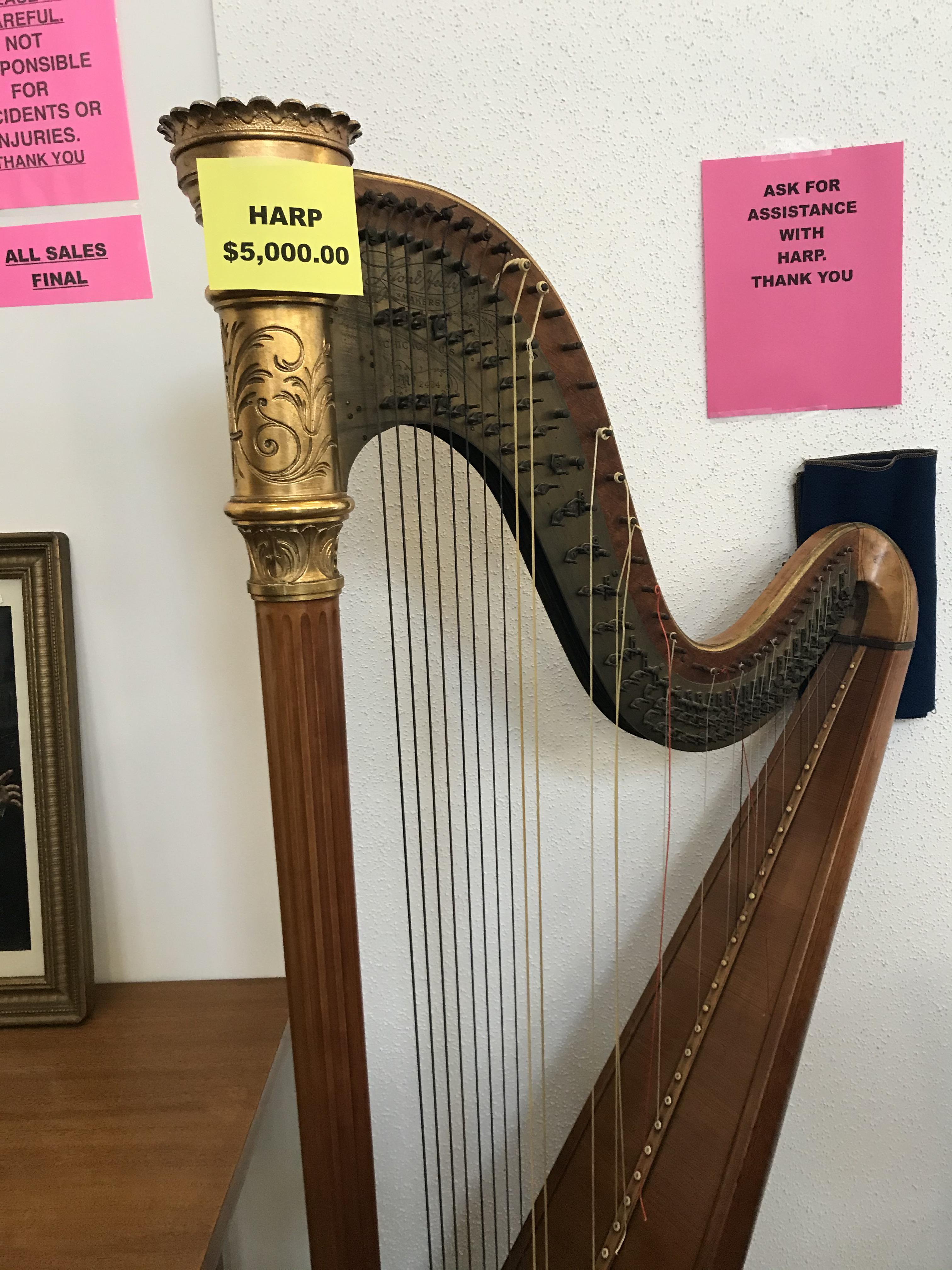 Seen at a local estate sale! r/harp