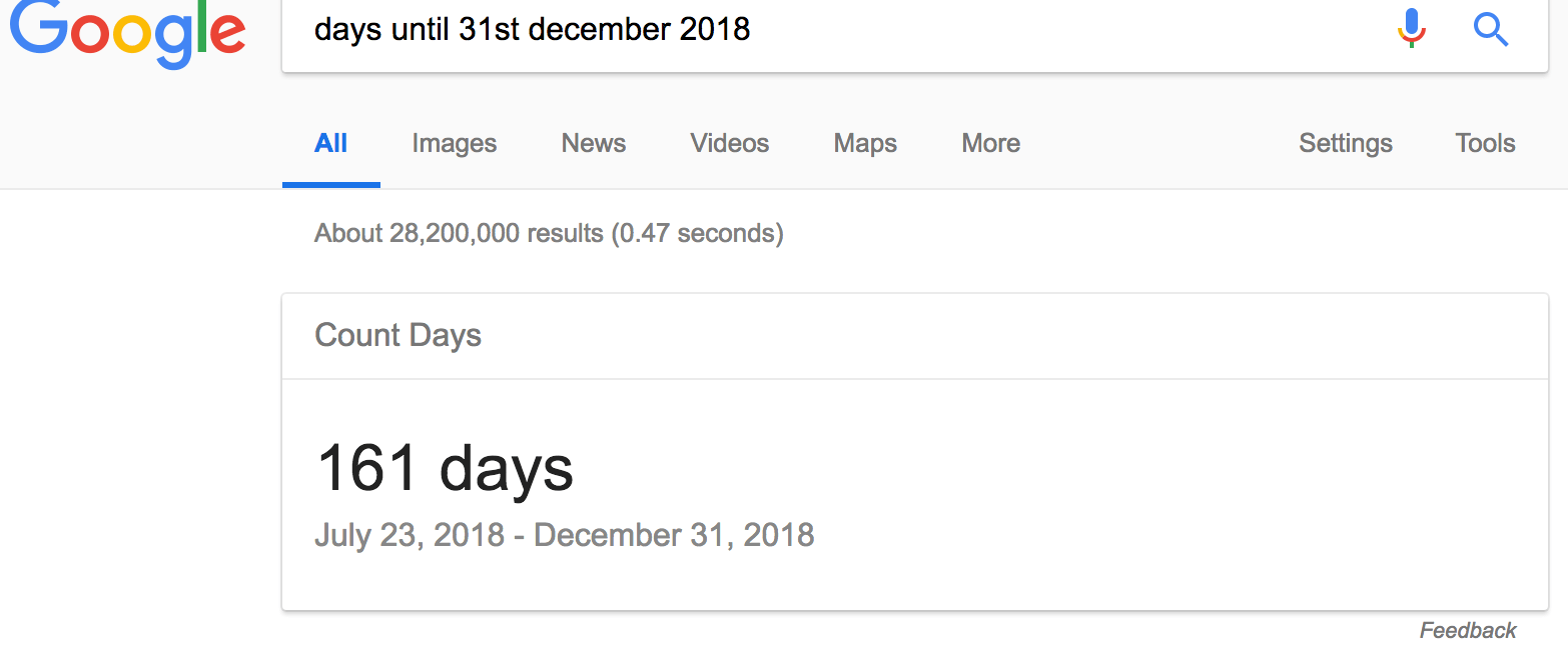 there are only 161 days left of this year, which means everyday there